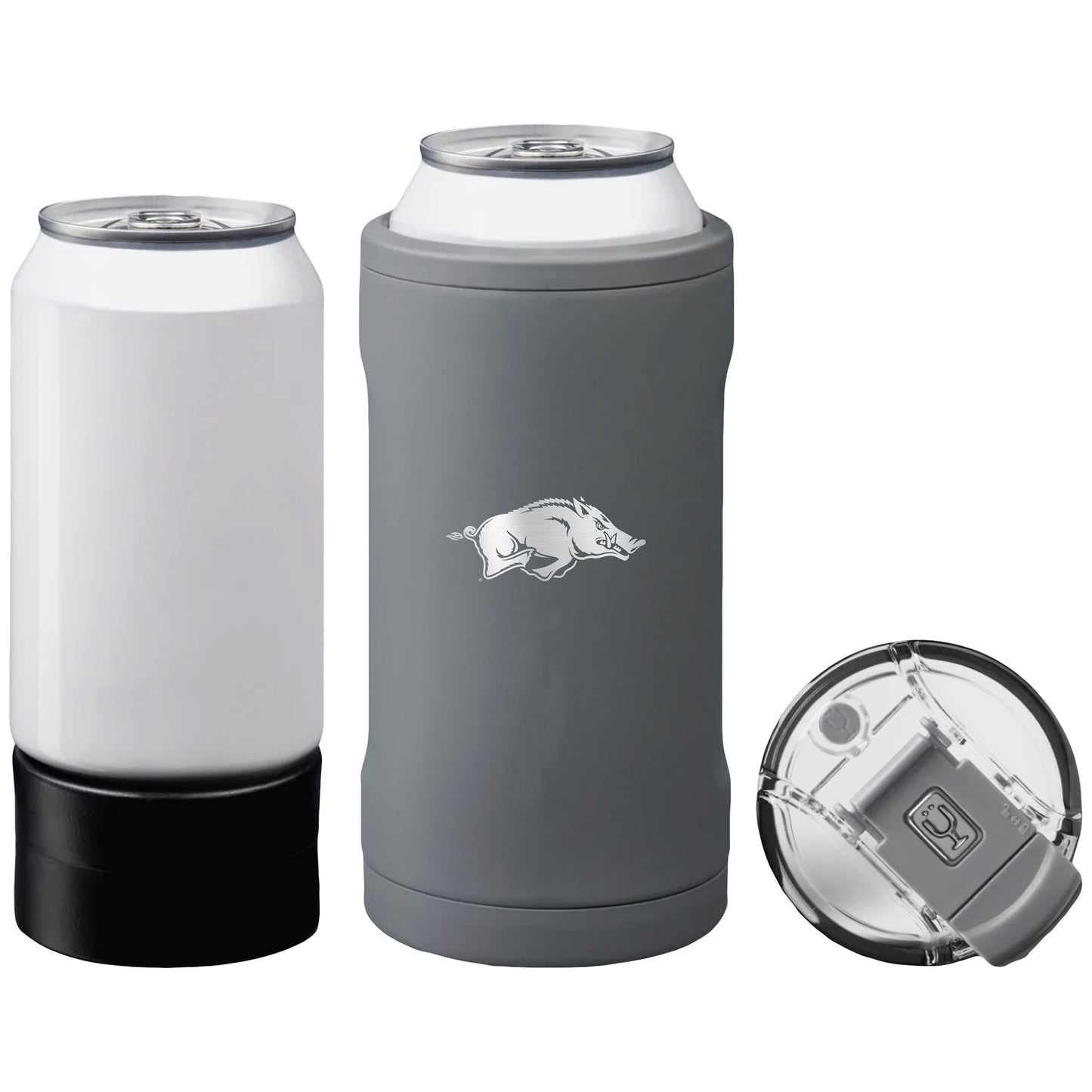 BruMate Arkansas Razorbacks Primary Logo Hopsulator Trio Can Cooler