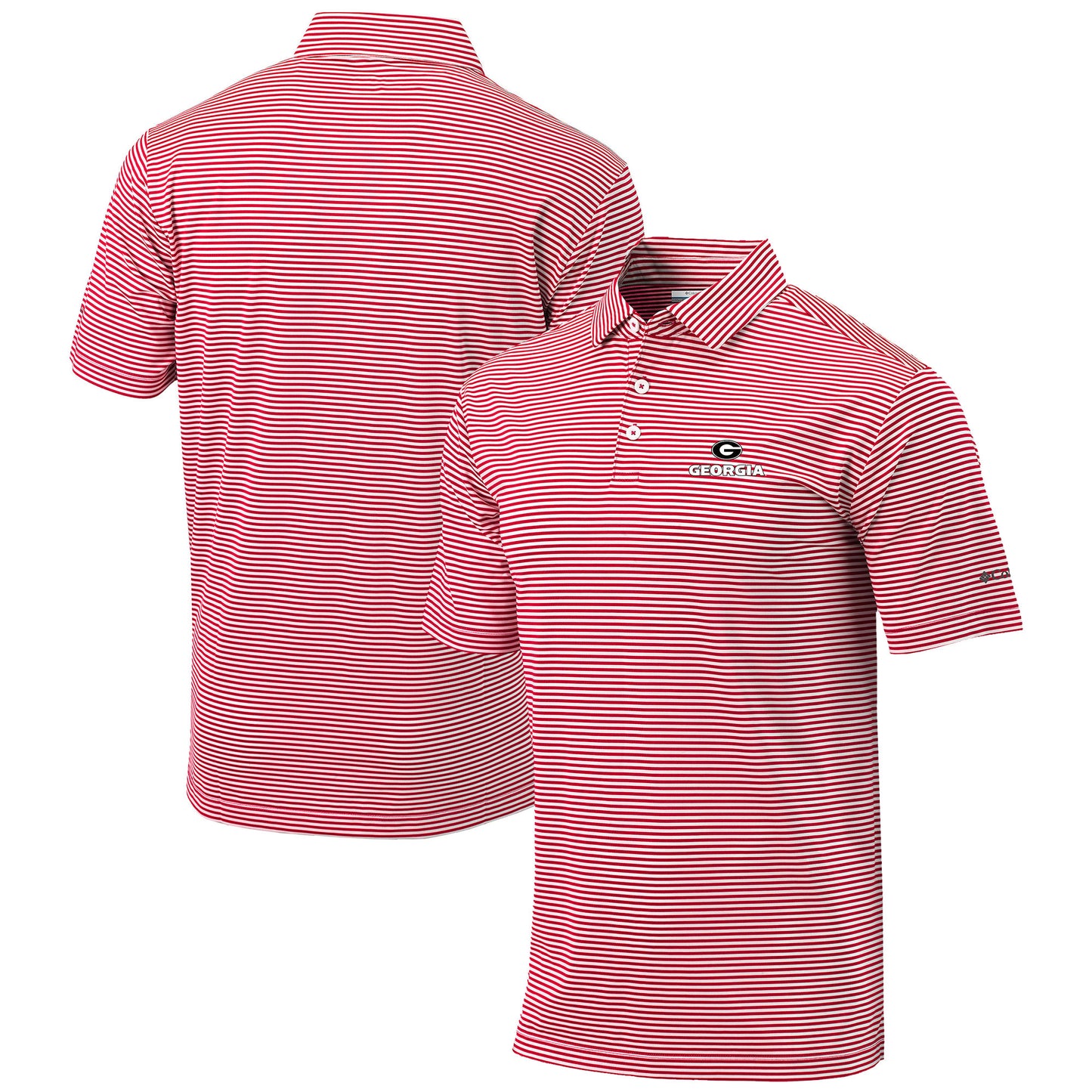 Men's Columbia Red Georgia Bulldogs Omni-Wick Club Invite Polo