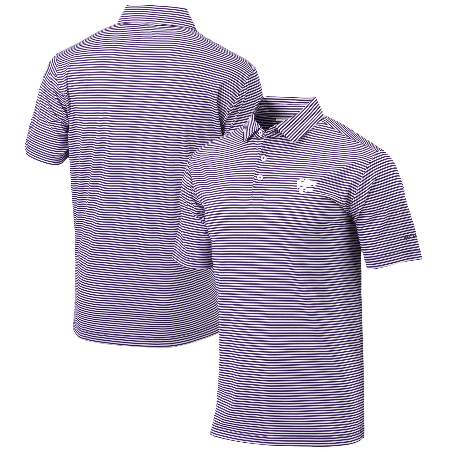 Men's Columbia Purple Kansas State Wildcats Omni-Wick Club Invite Polo