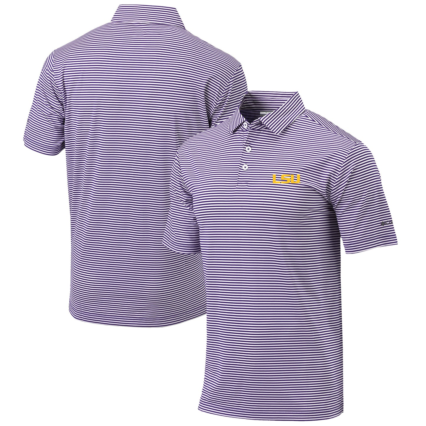 Men's Columbia Purple LSU Tigers Omni-Wick Club Invite Polo