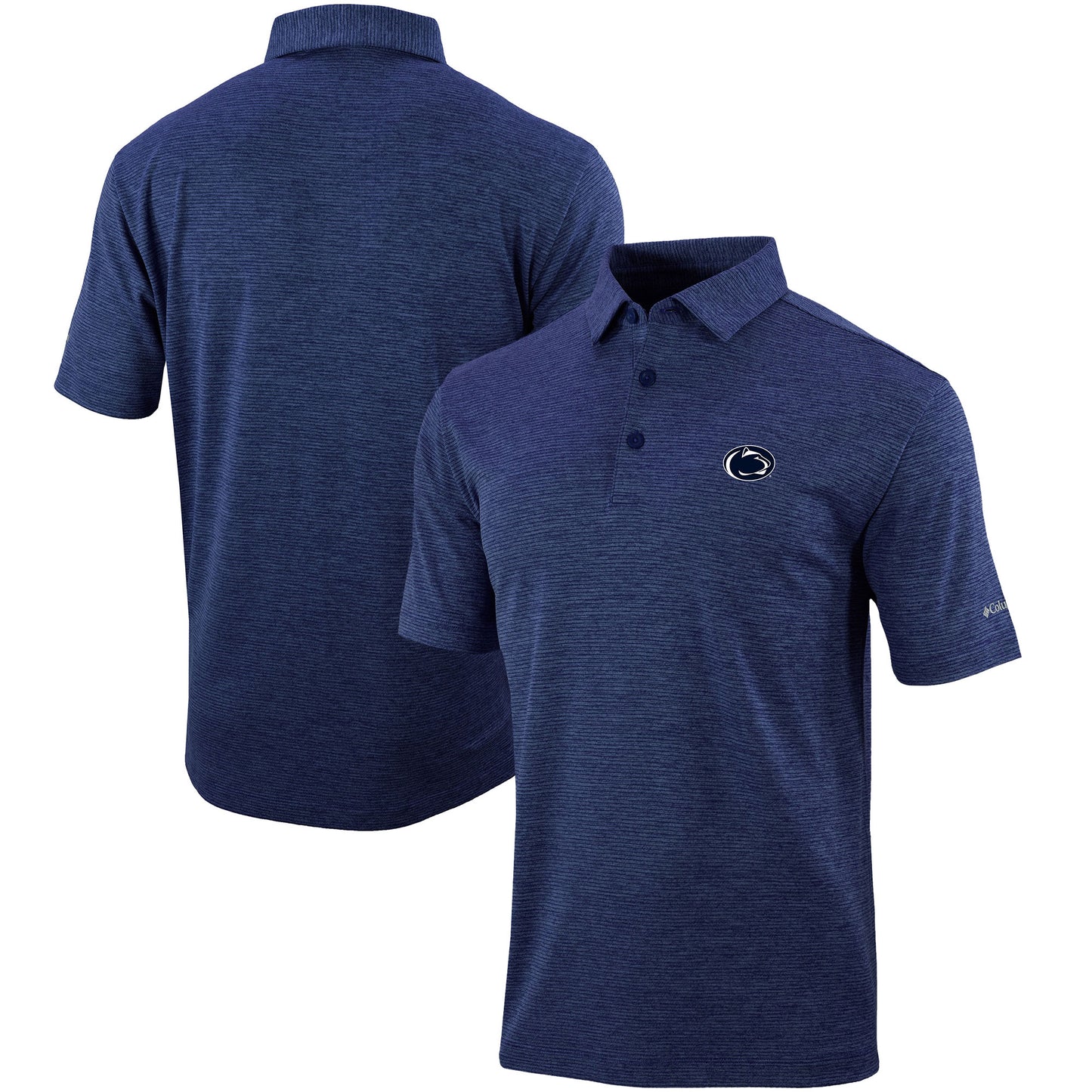 Men's Columbia Navy Penn State Nittany Lions Omni-Wick Set II Polo