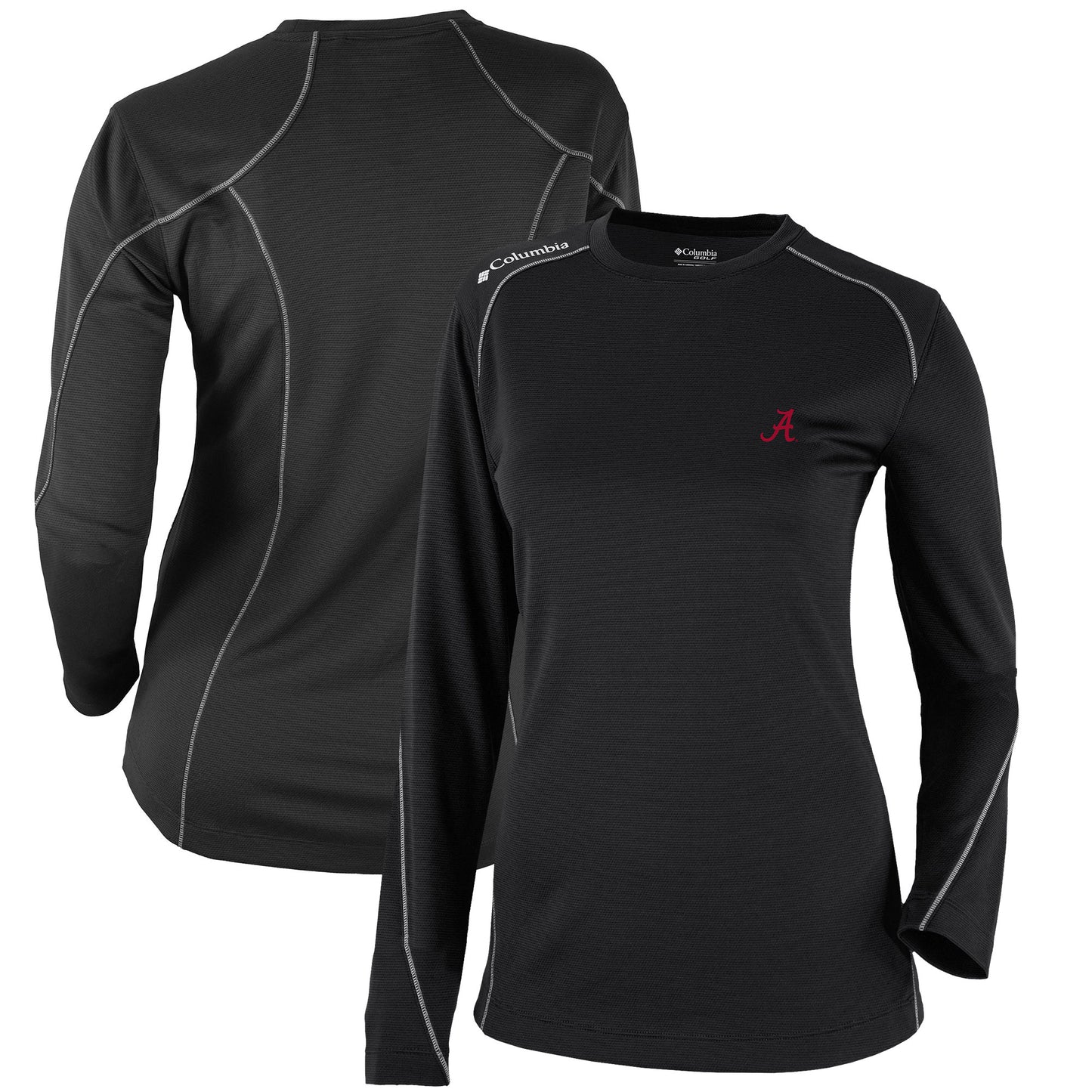 Women's Columbia Black Alabama Crimson Tide Omni-Wick Shotgun Long Sleeve T-Shirt