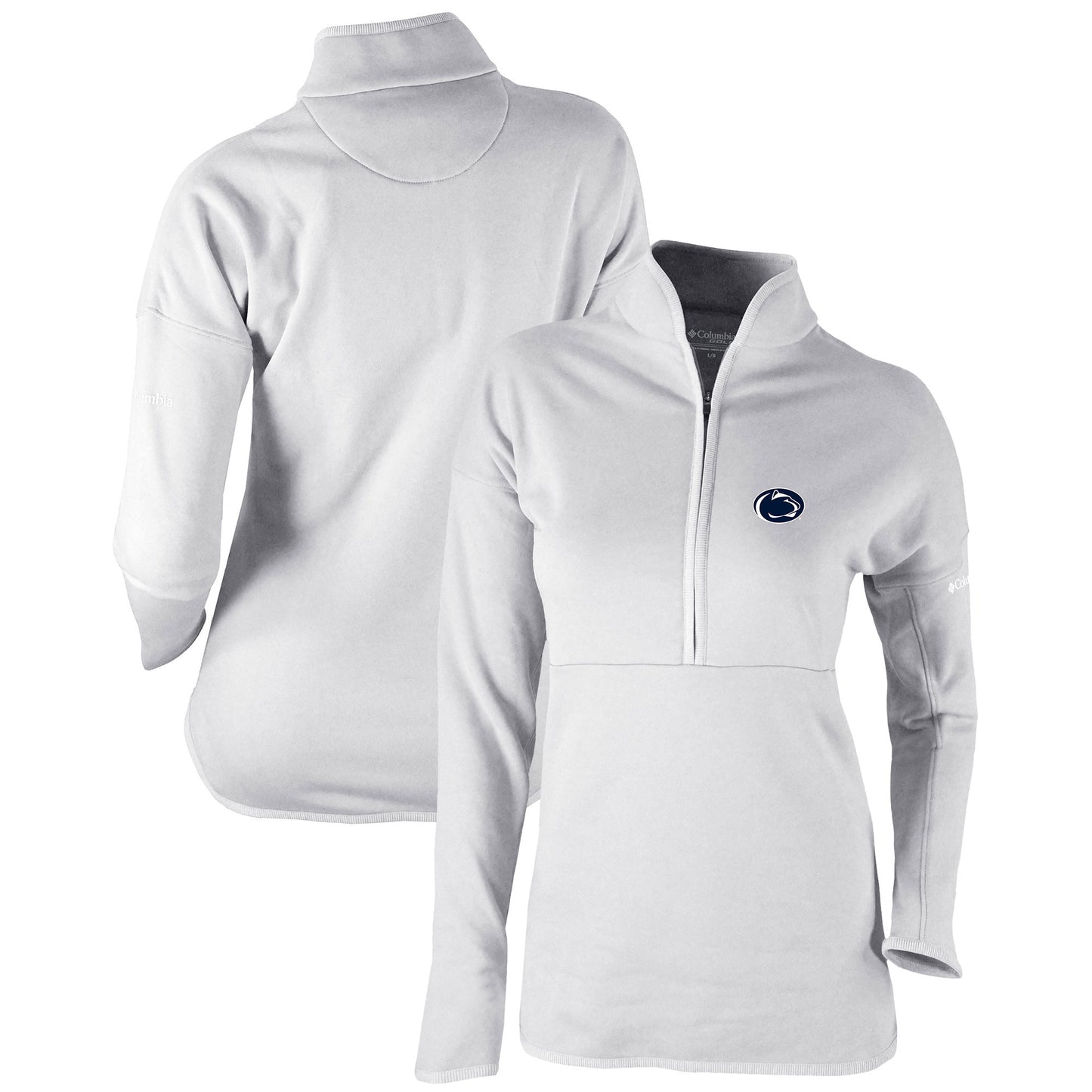 Women's Columbia Gray Penn State Nittany Lions Omni-Wick Go For It Half-Zip Pullover Top