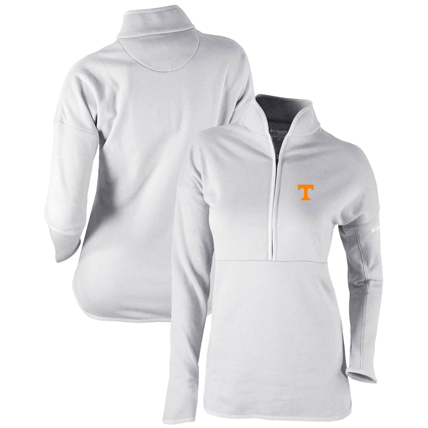 Women's Columbia Gray Tennessee Volunteers Omni-Wick Go For It Half-Zip Pullover Top