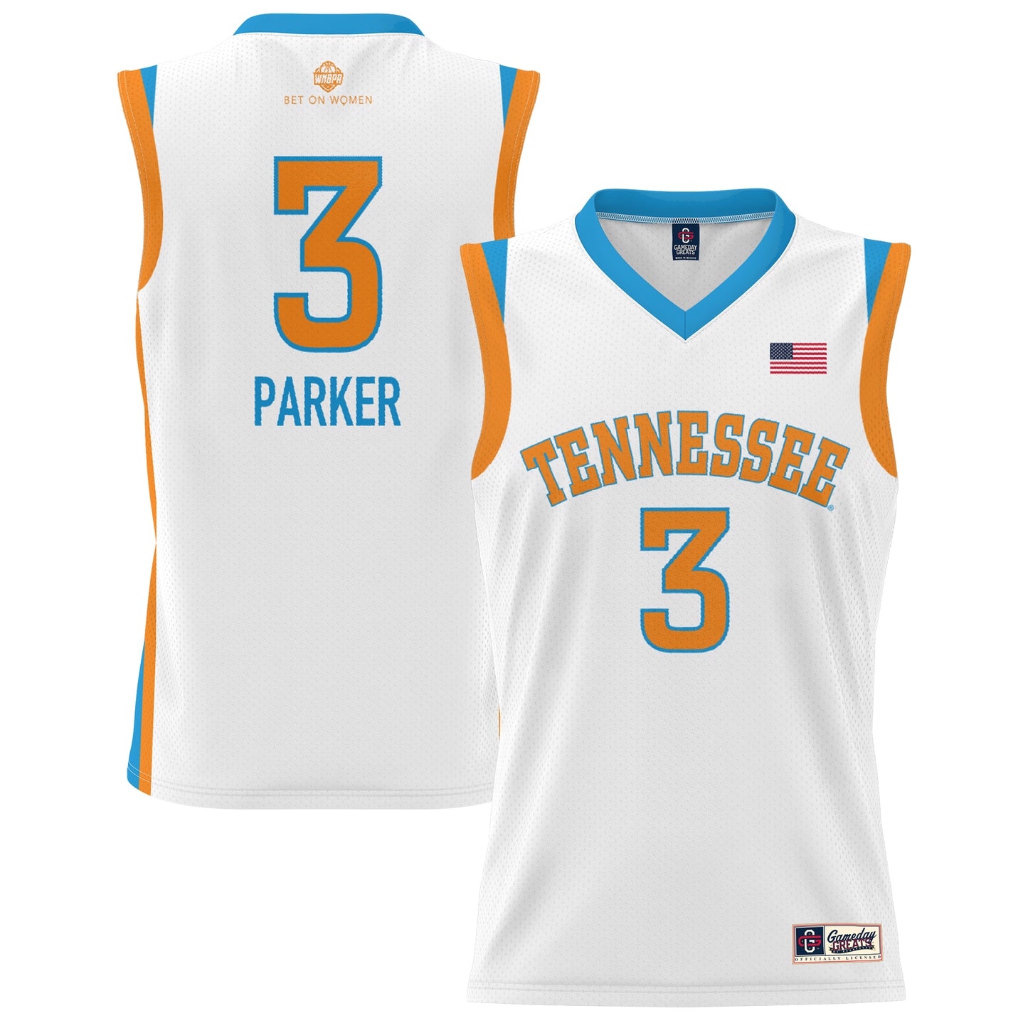 Youth GameDay Greats Candace Parker White Tennessee Volunteers Lightweight Basketball Alumni Jersey