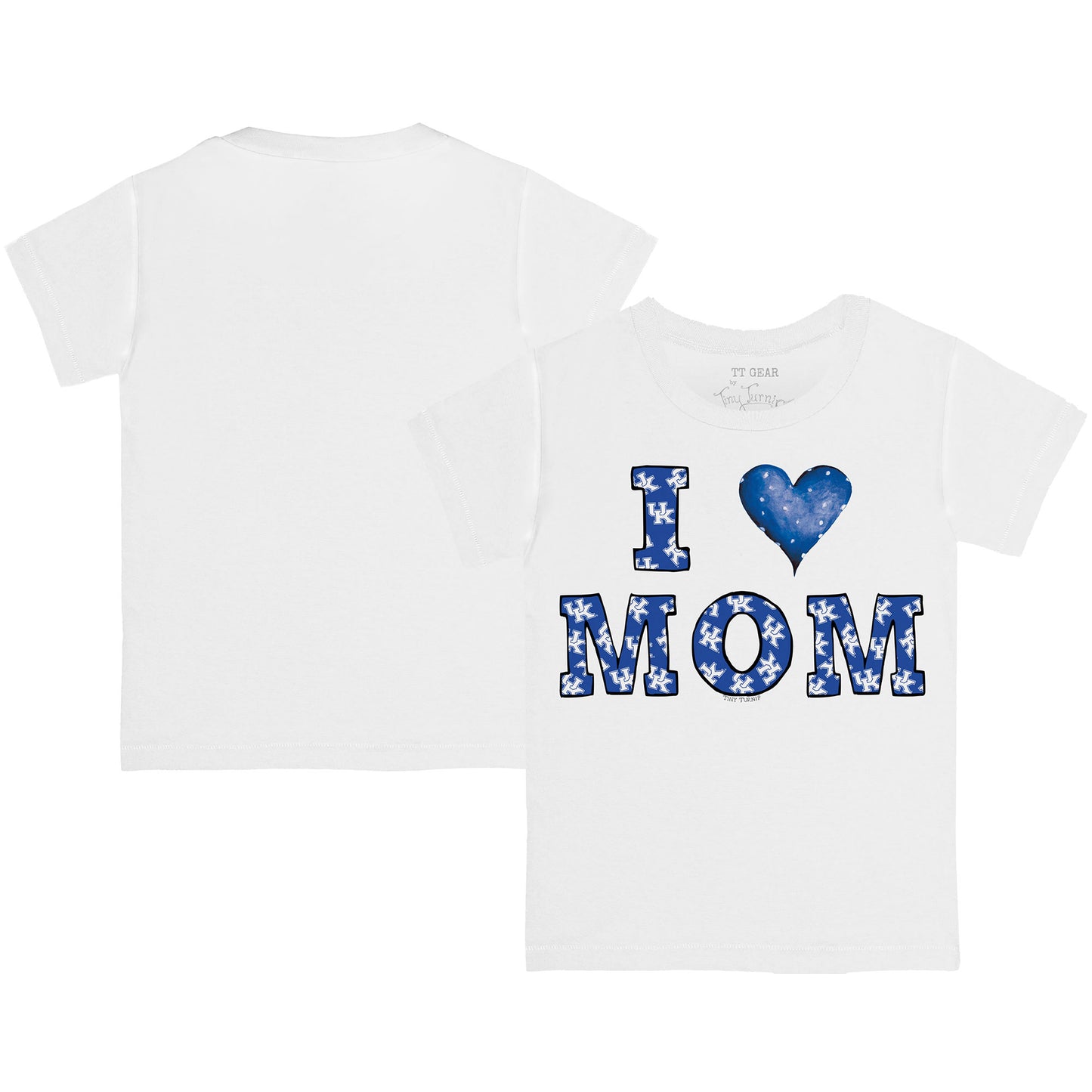 Toddler Tiny Turnip White Kentucky Wildcats I Love Mom T-Shirt