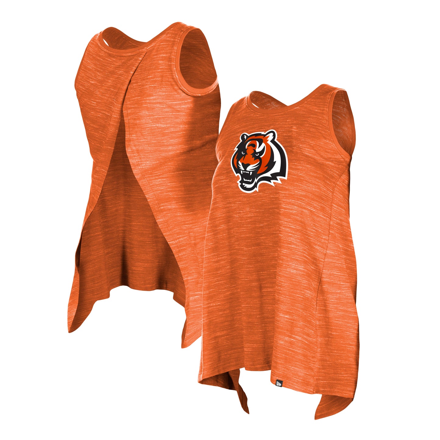 Women's New Era Orange Cincinnati Bengals Plus Size Space Dye Active Tank Top