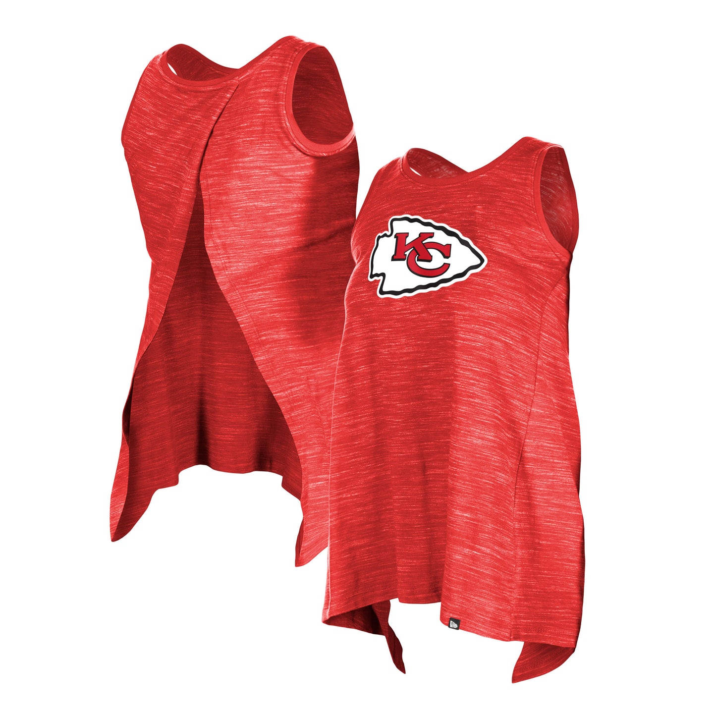 Women's New Era Red Kansas City Chiefs Plus Size Space Dye Active Tank Top
