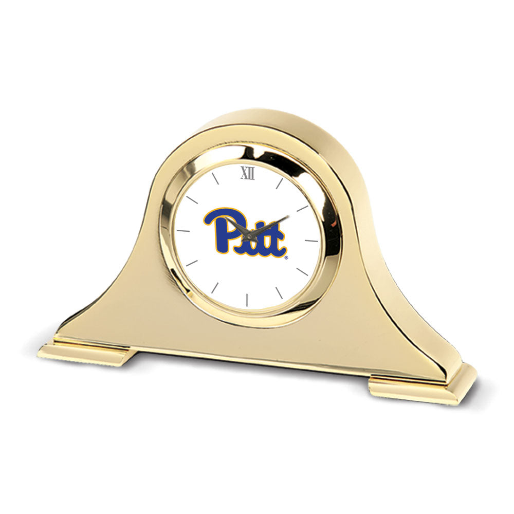 Gold Pitt Panthers Napoleon Desk Clock