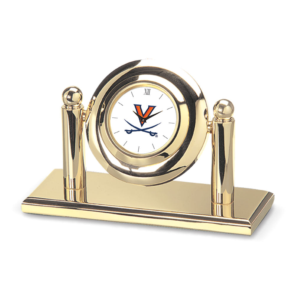Gold Virginia Cavaliers Arcade Clock