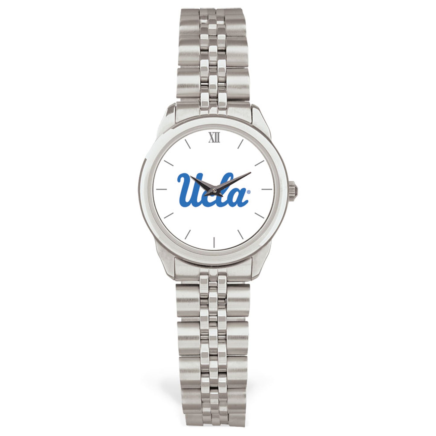 Women's Silver UCLA Bruins Rolled Link Bracelet Wristwatch