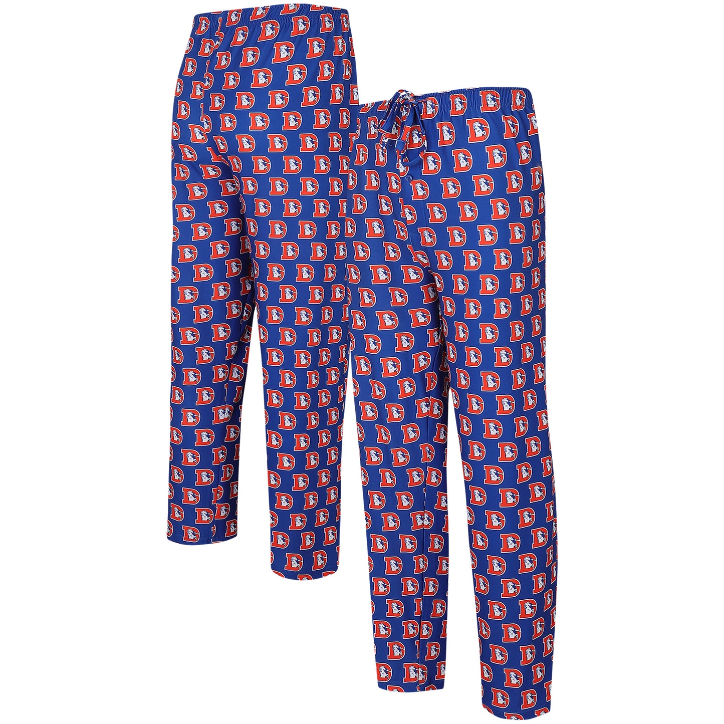 Men's Concepts Sport Royal Denver Broncos Gauge Throwback Allover Print Knit Pants
