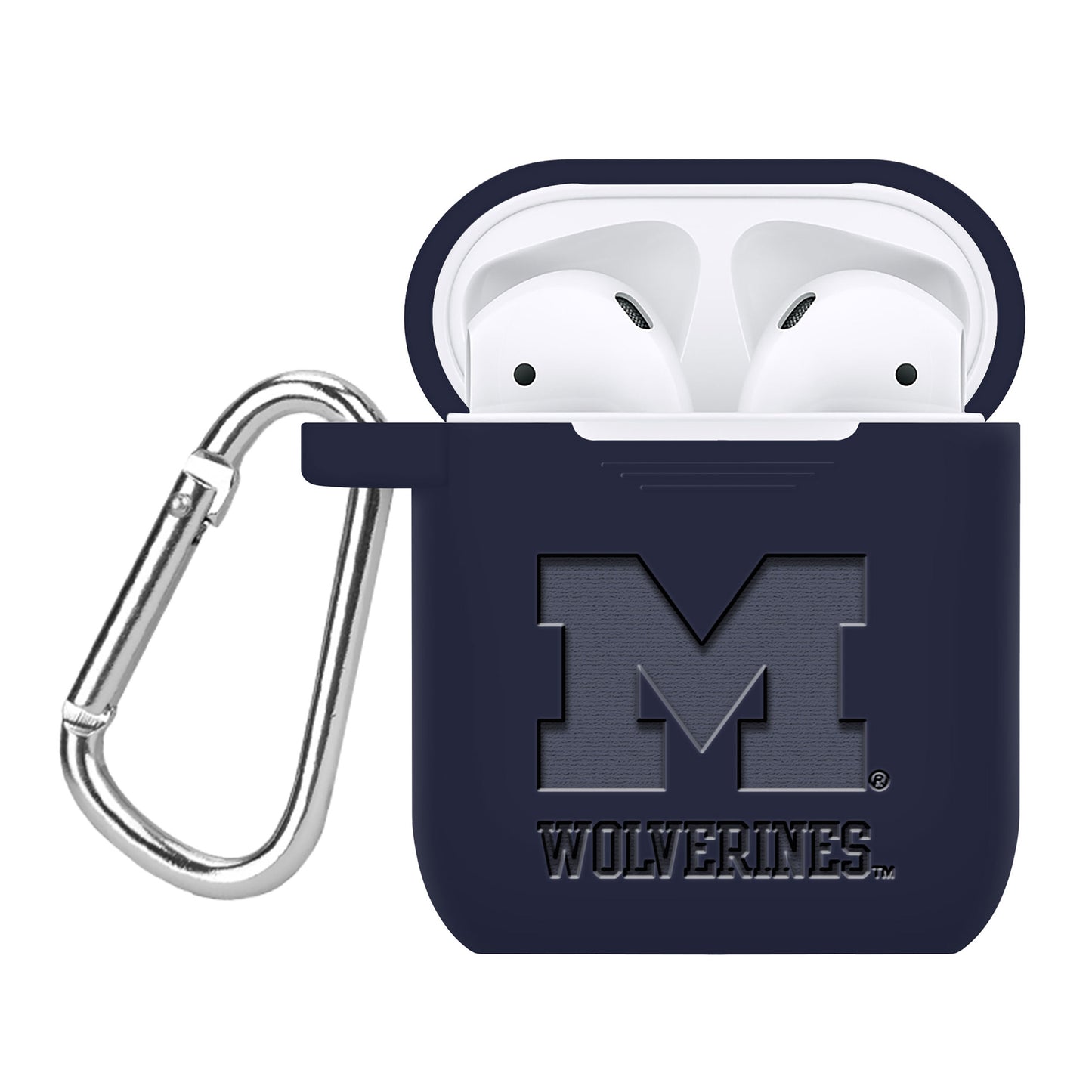 Michigan Wolverines Debossed Silicone AirPods Case Cover