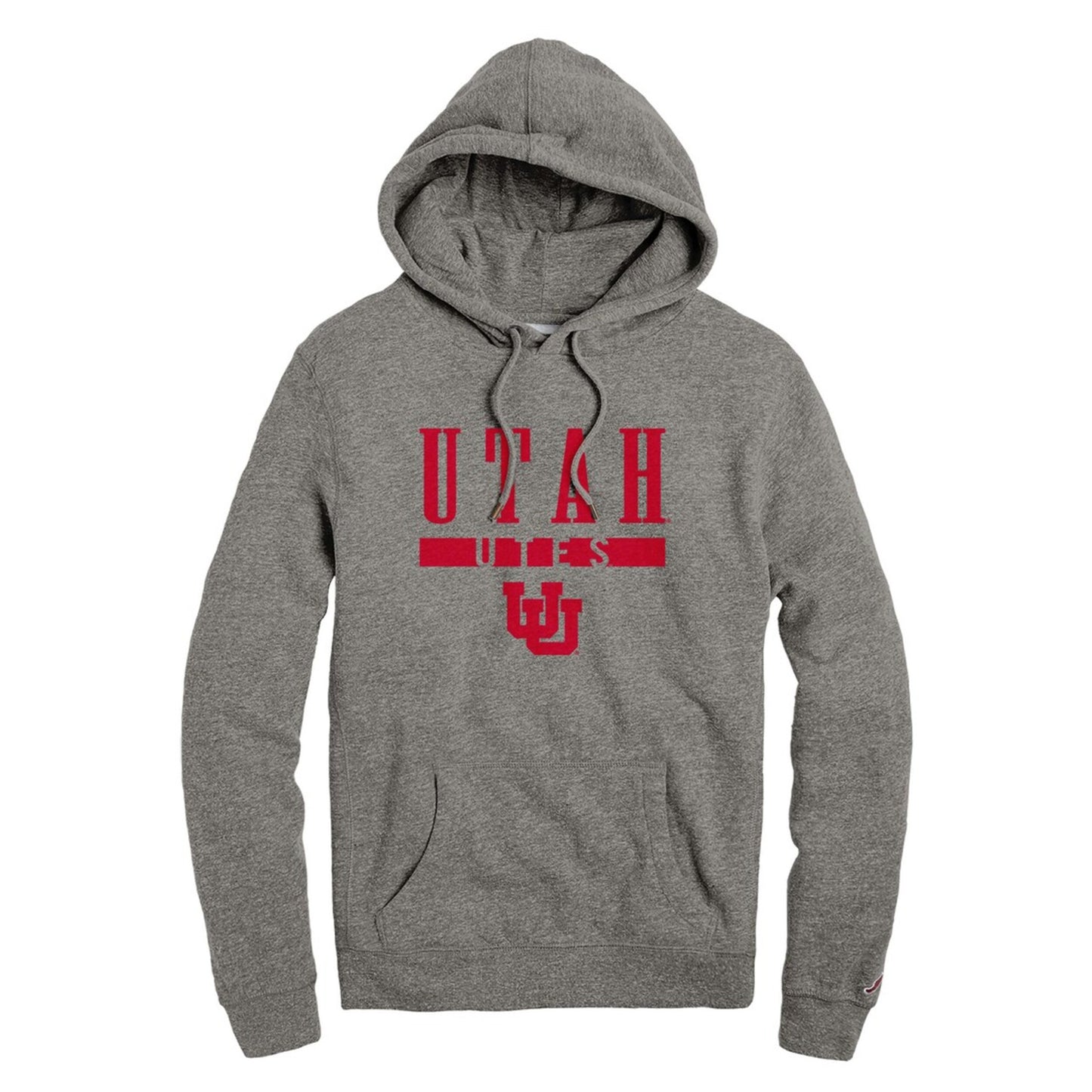 Men's League Collegiate Wear Heather Gray Utah Utes Heritage Tri-Blend Pullover Hoodie