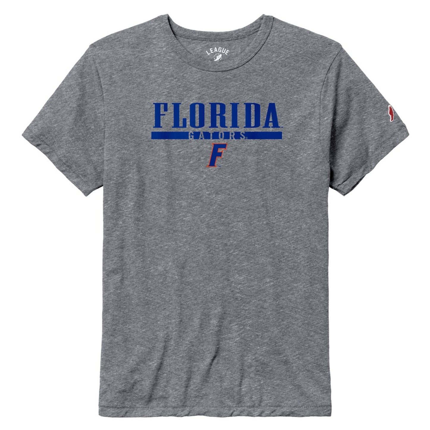 Men's League Collegiate Wear Heather Gray Florida Gators Victory Falls Tri-Blend T-Shirt