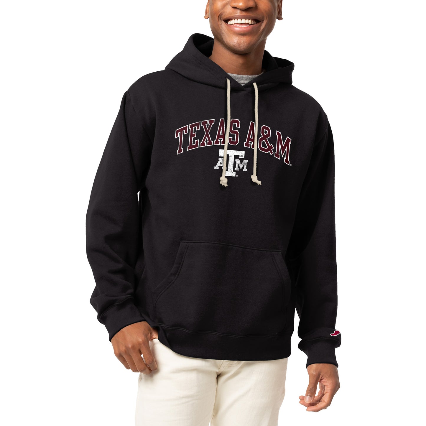 Men's League Collegiate Wear Black Texas A&M Aggies Essential Fleece Pullover Hoodie