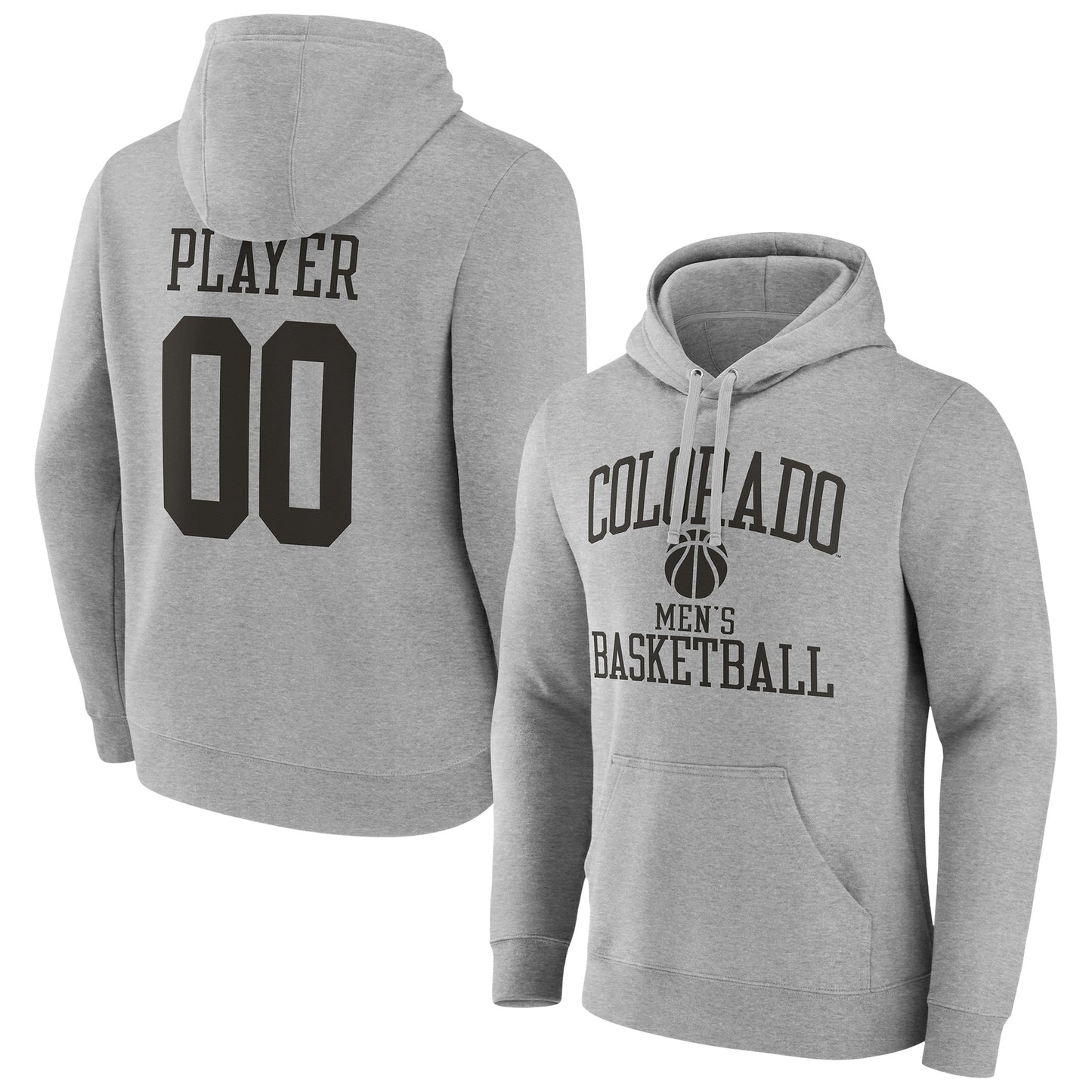 Men's Gray Colorado Buffaloes Men's Basketball Pick-A-Player NIL Gameday Tradition Pullover Hoodie