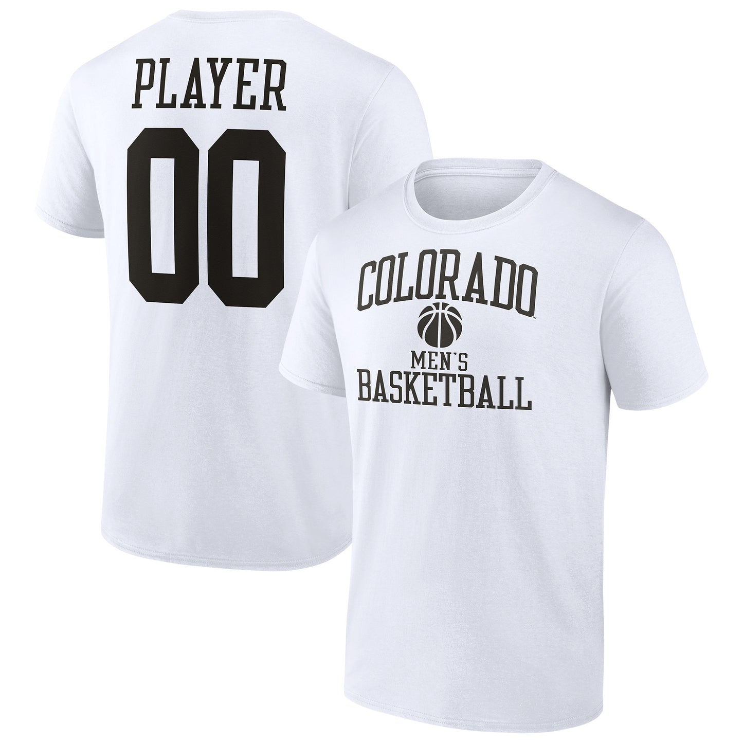 Men's White Colorado Buffaloes Men's Basketball Pick-A-Player NIL Gameday Tradition T-Shirt