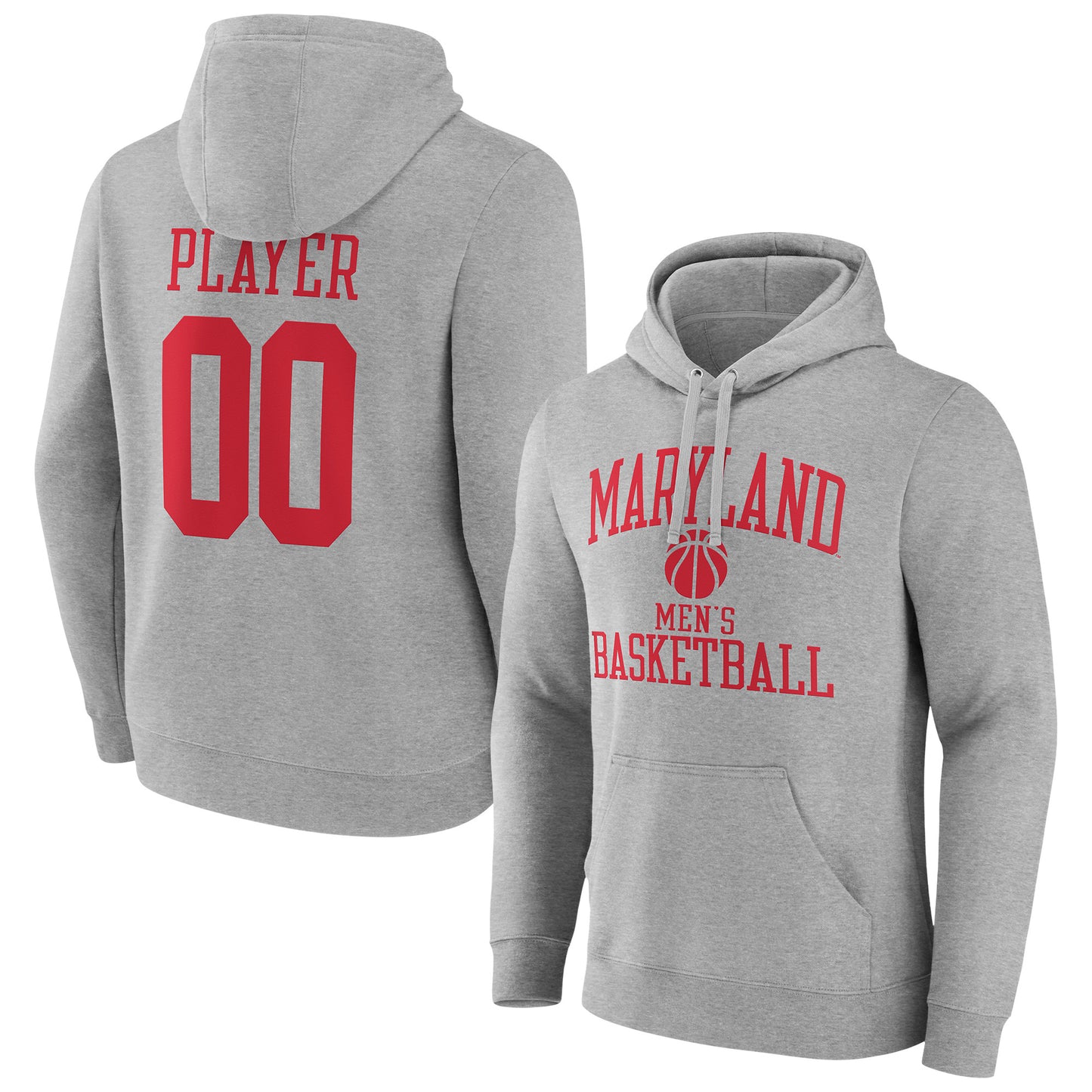 Men's Gray Maryland Terrapins Men's Basketball Pick-A-Player NIL Gameday Tradition Pullover Hoodie