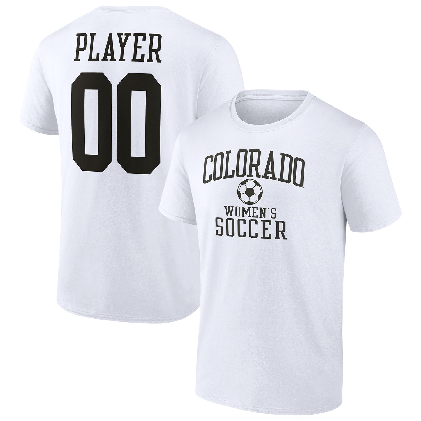 Men's White Colorado Buffaloes Women's Soccer Pick-A-Player NIL Gameday Tradition T-Shirt
