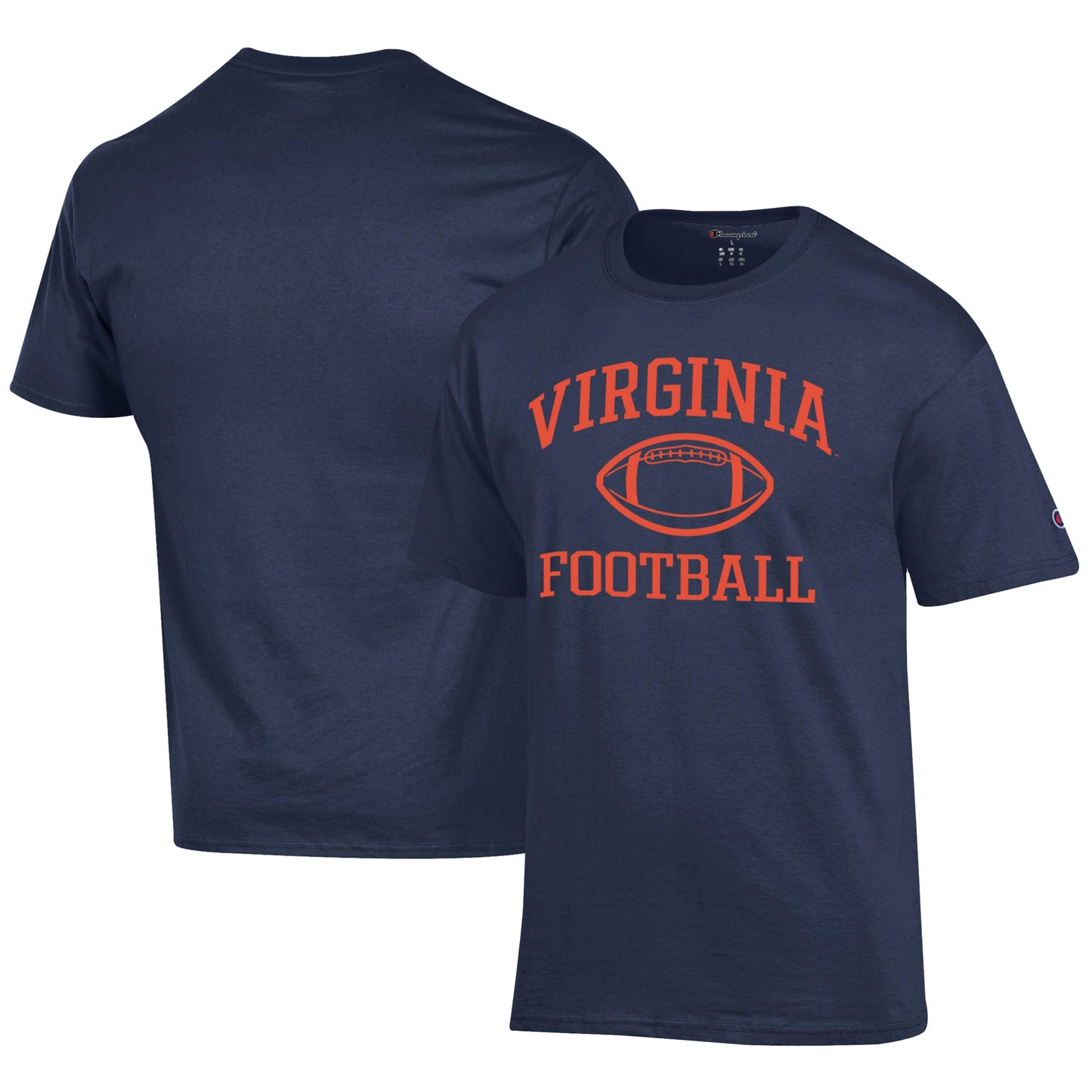 Men's Champion Navy Virginia Cavaliers Football Jersey T-Shirt