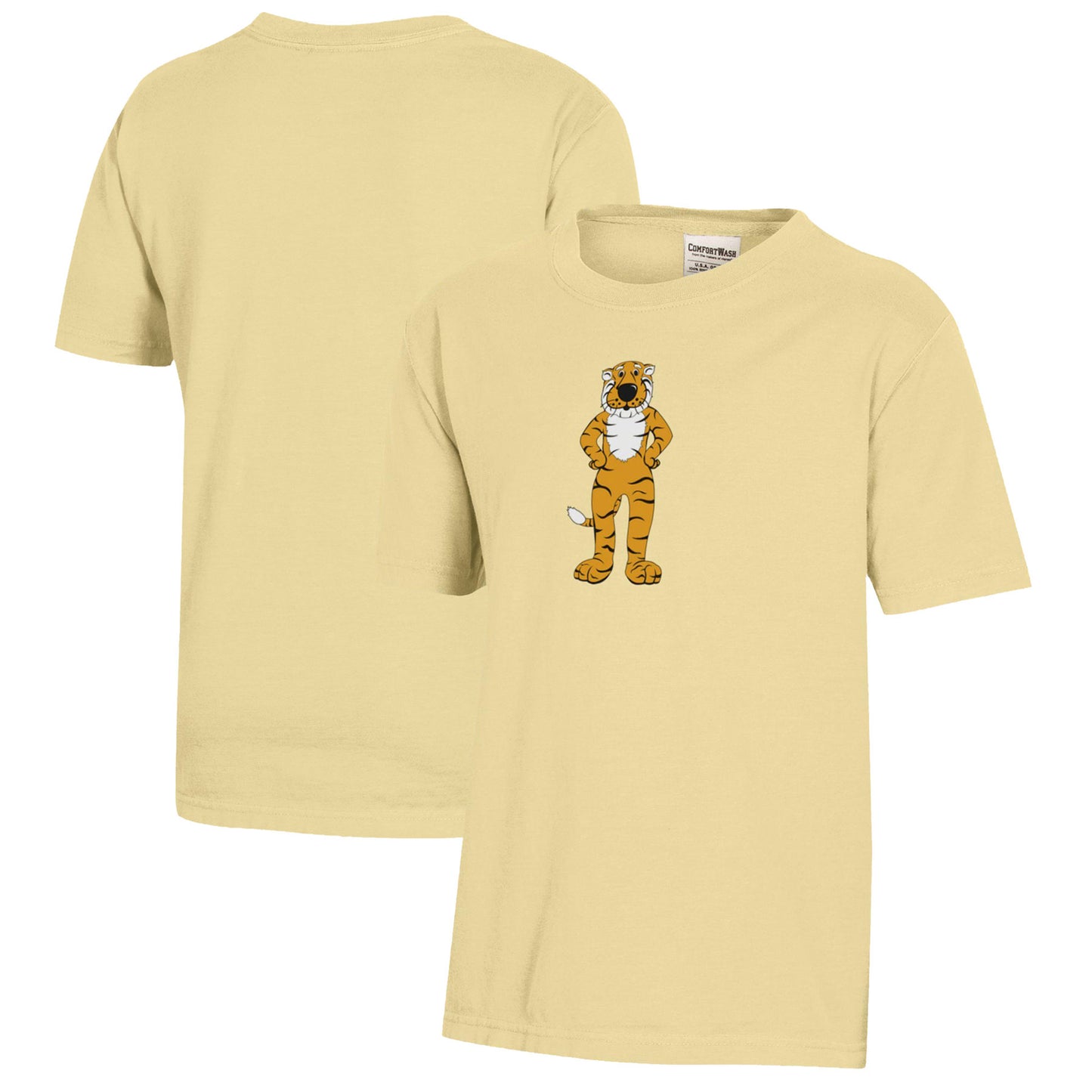 Youth Gold Missouri Tigers Logo Comfort Wash T-Shirt