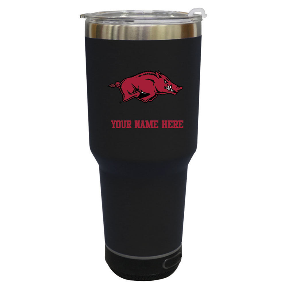 The Memory Company Arkansas Razorbacks Personalized 30oz. Stainless Steel Bluetooth Tumbler