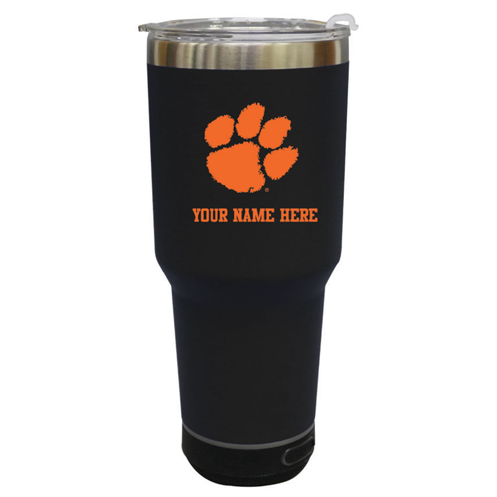 The Memory Company Clemson Tigers Personalized 30oz. Stainless Steel Bluetooth Tumbler