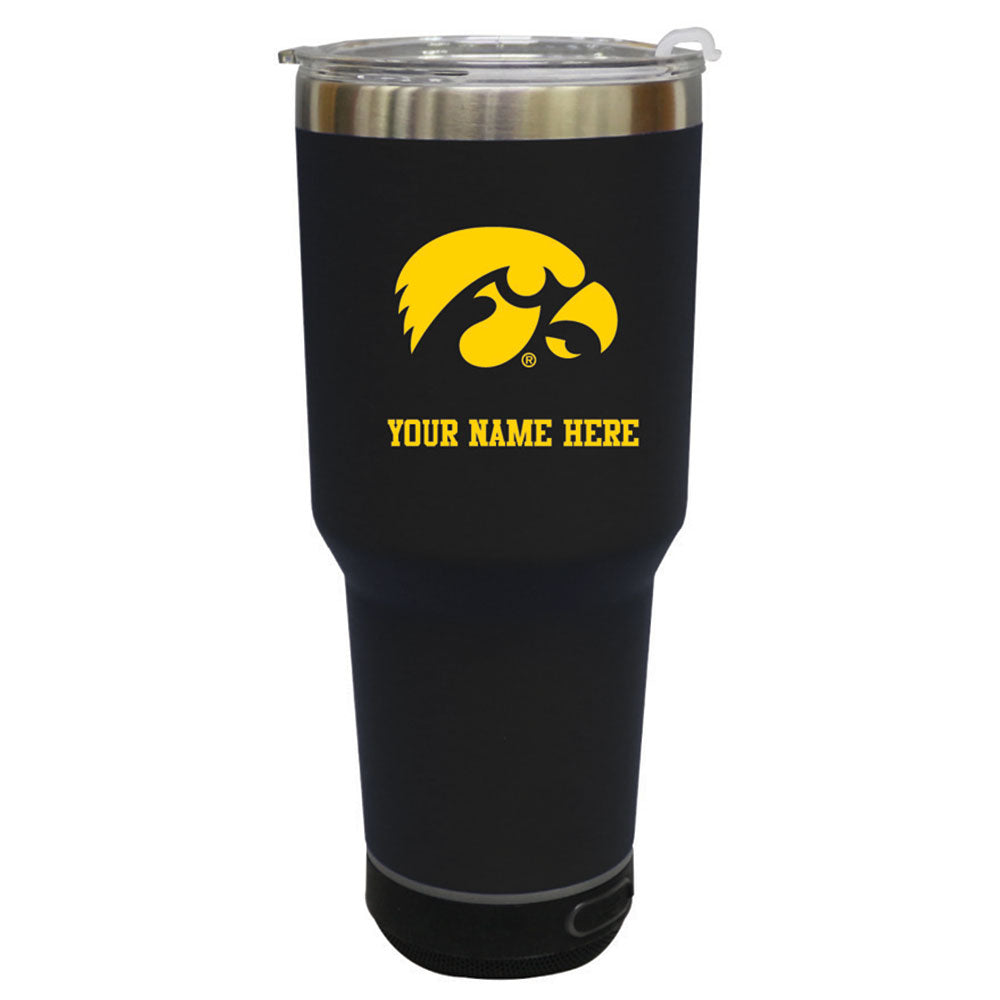 The Memory Company Iowa Hawkeyes Personalized 30oz. Stainless Steel Bluetooth Tumbler