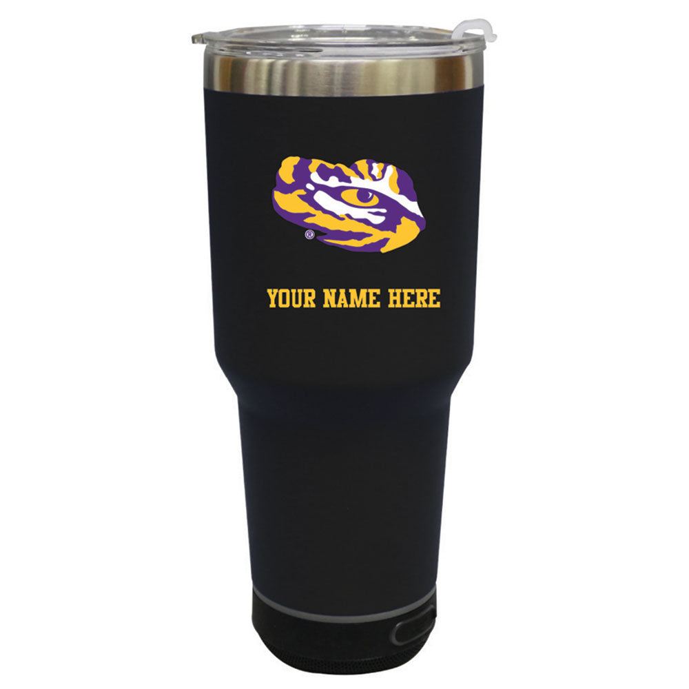 The Memory Company LSU Tigers Personalized 30oz. Stainless Steel Bluetooth Tumbler