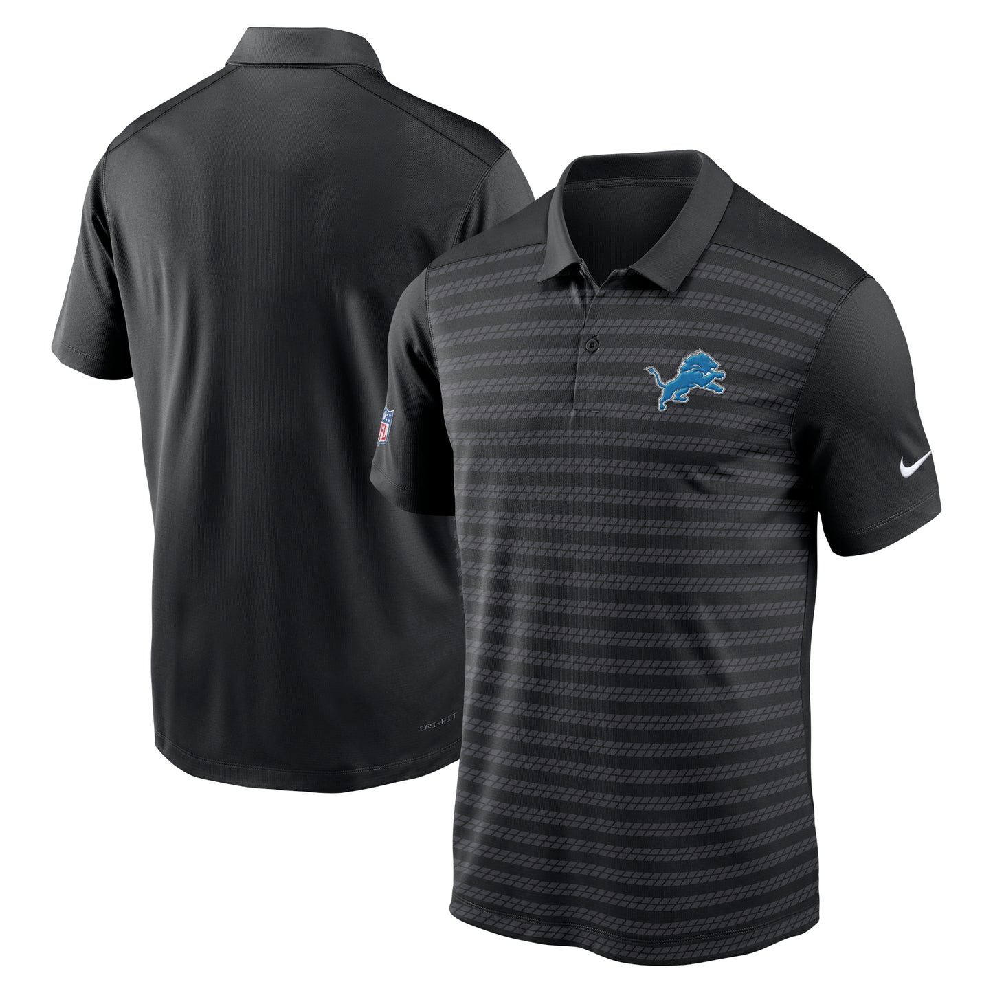 Men's Nike Black Detroit Lions 2024 Sideline Victory Performance Polo