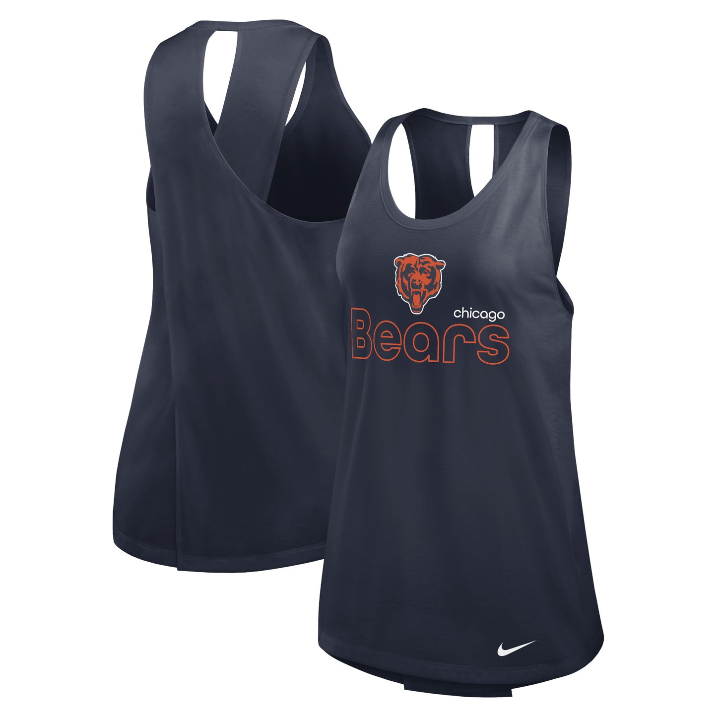 Women's Nike Navy Chicago Bears Performance Tank Top
