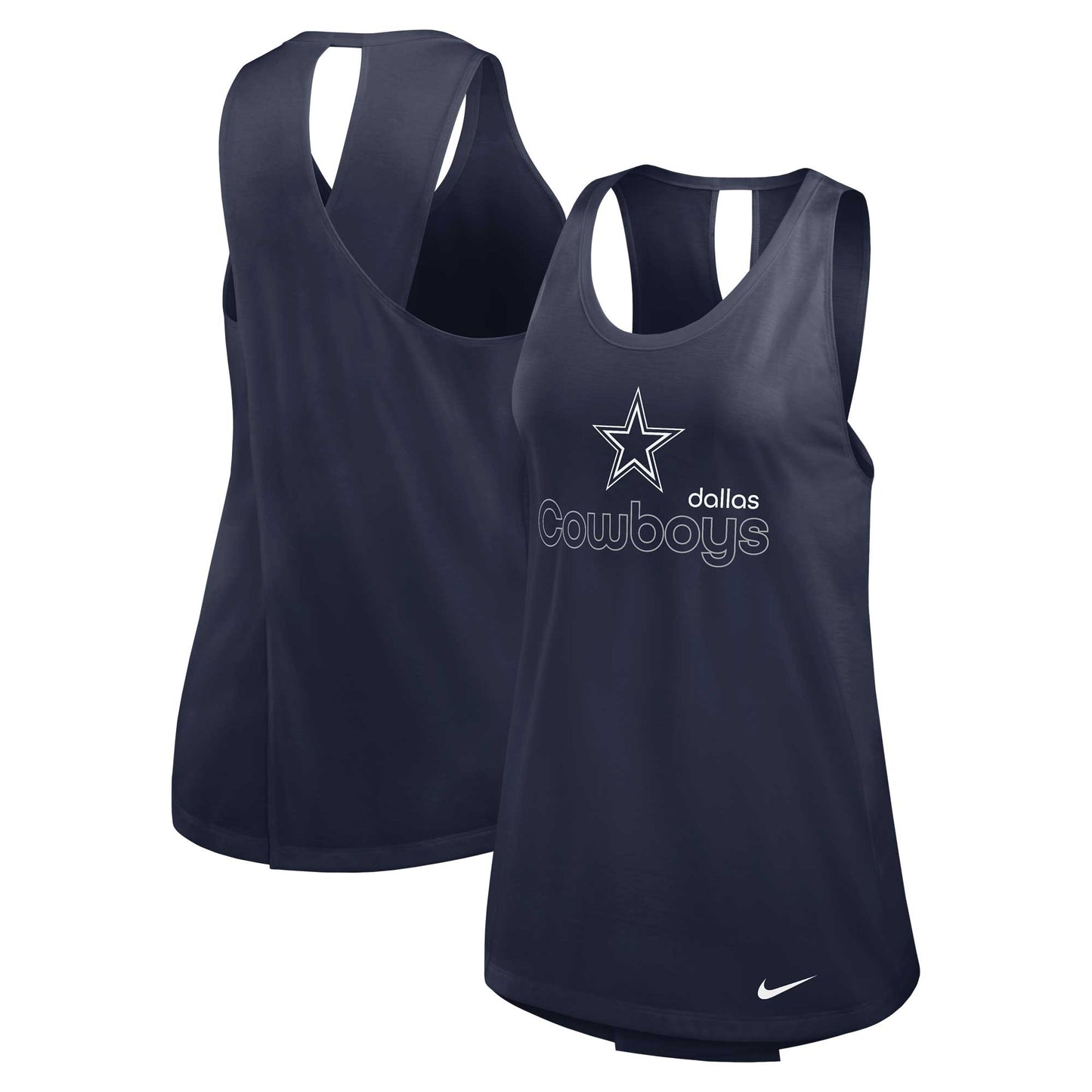 Women's Nike Navy Dallas Cowboys Performance Tank Top