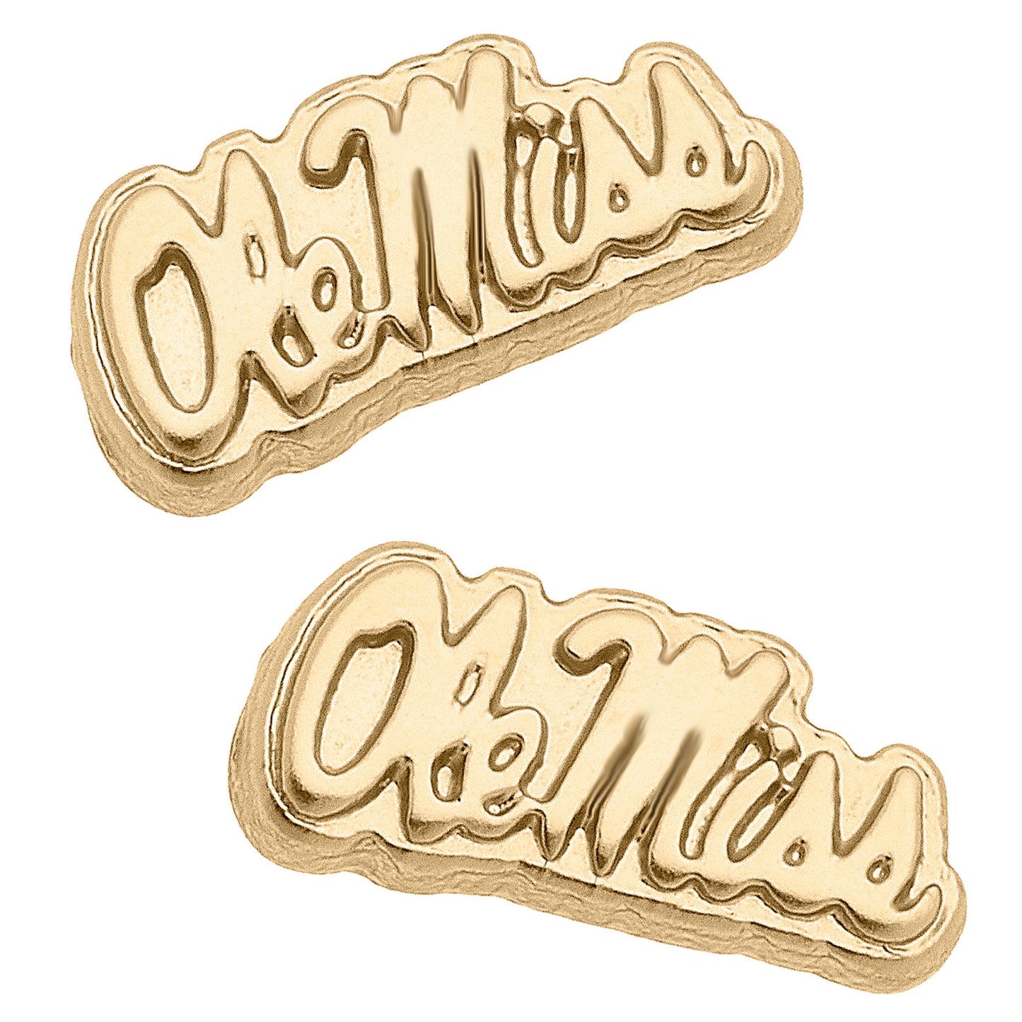 Women's Ole Miss Rebels 24K Gold Plated Stud Earrings