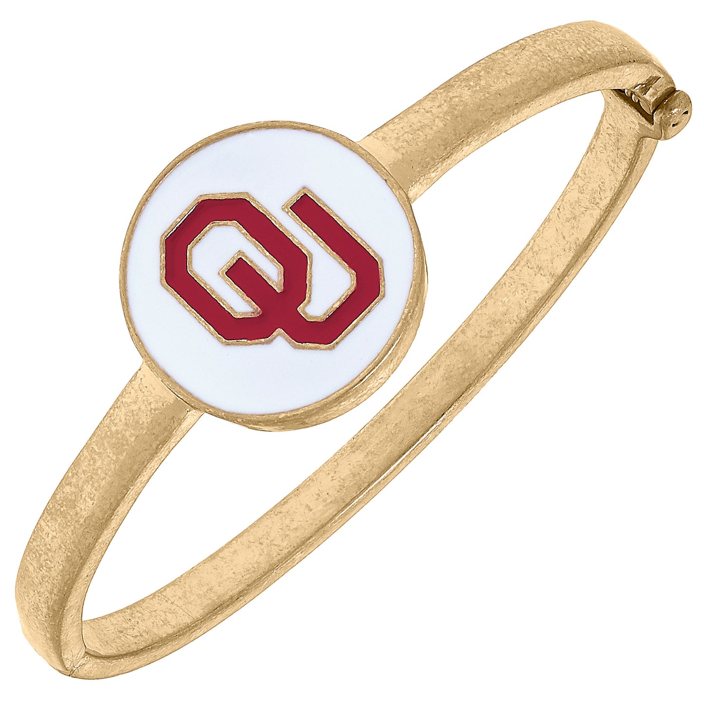 Women's CANVAS Style Oklahoma Sooners Enamel Statement Hinge Bangle