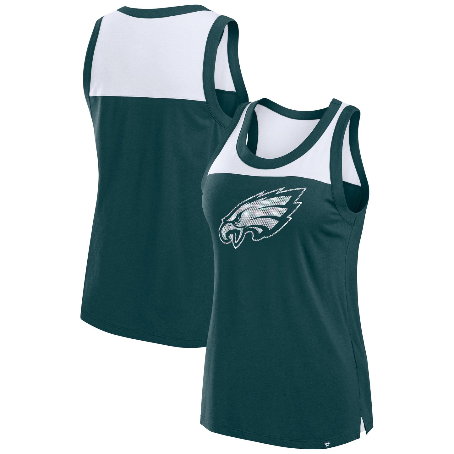 Women's Fanatics Midnight Green Philadelphia Eagles Sequin Tank Top