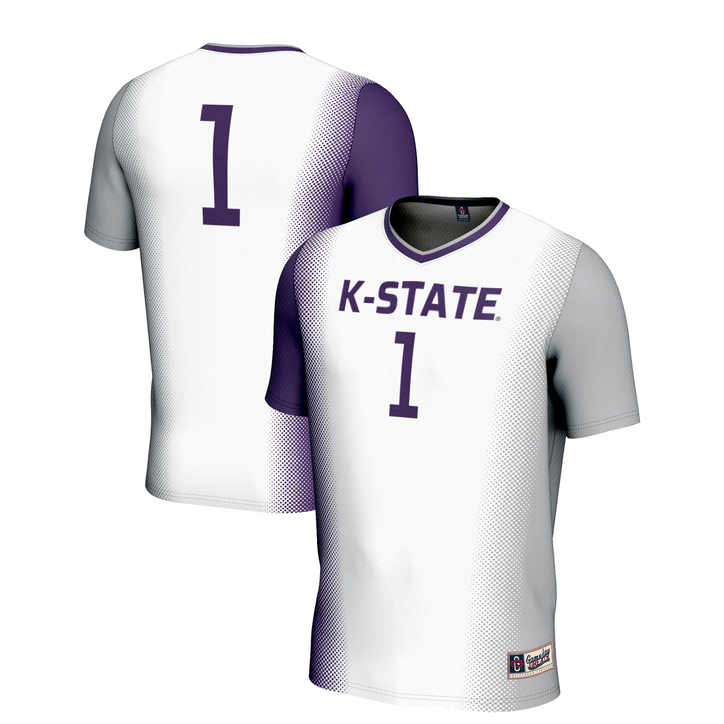 Youth GameDay Greats White #1 Kansas State Wildcats Lightweight Women's Soccer Jersey