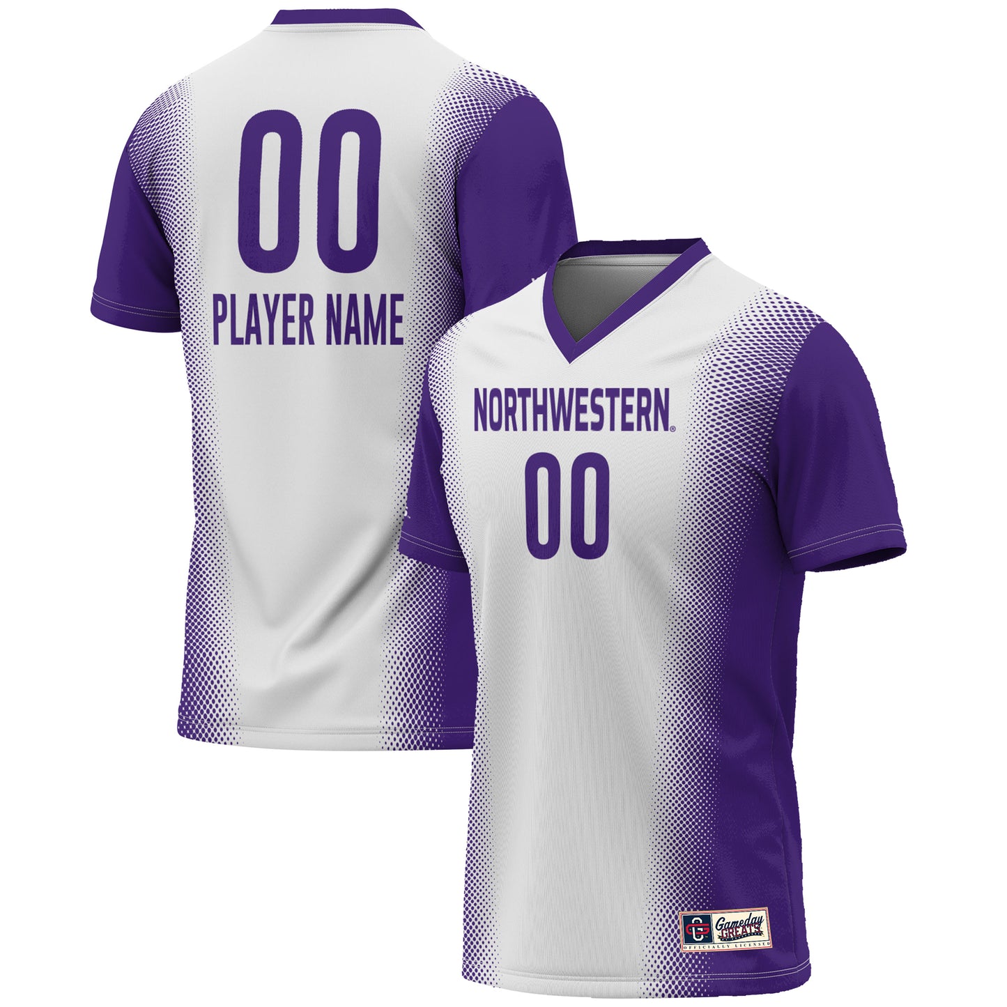Youth GameDay Greats White Northwestern Wildcats NIL Pick-A-Player Lightweight Women's Soccer Jersey