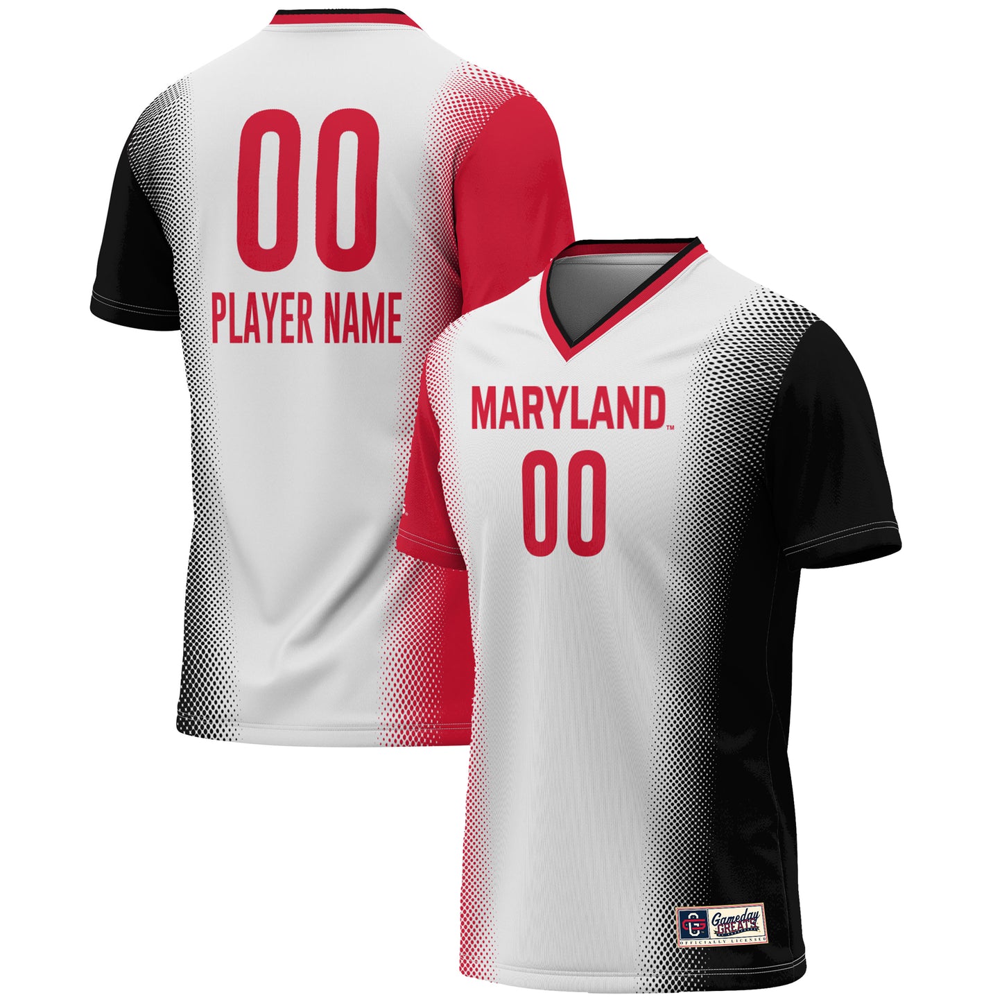 Unisex GameDay Greats White Maryland Terrapins NIL Pick-A-Player Lightweight Women's Soccer Jersey