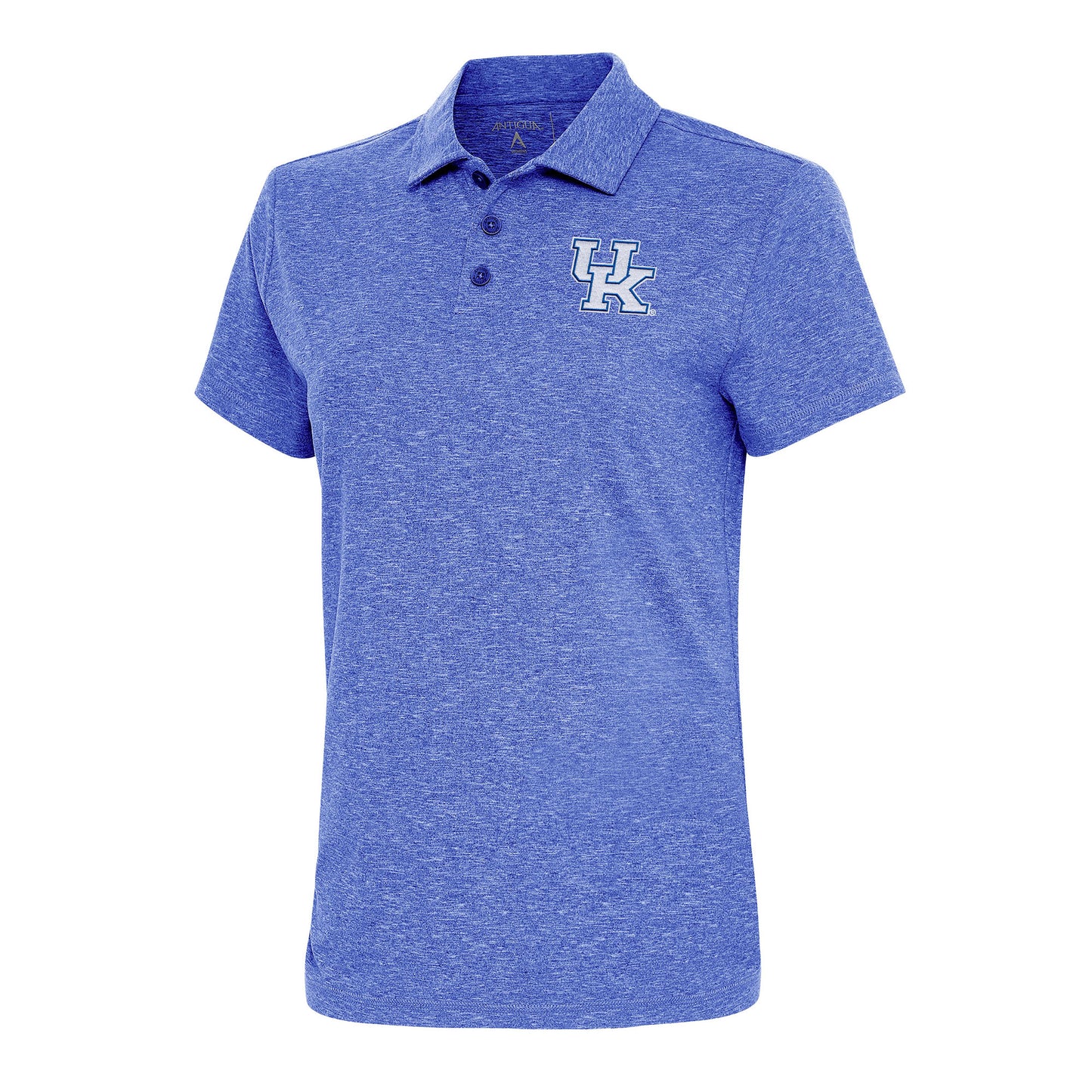 Women's Antigua Heather Royal Kentucky Wildcats Motivated Polo