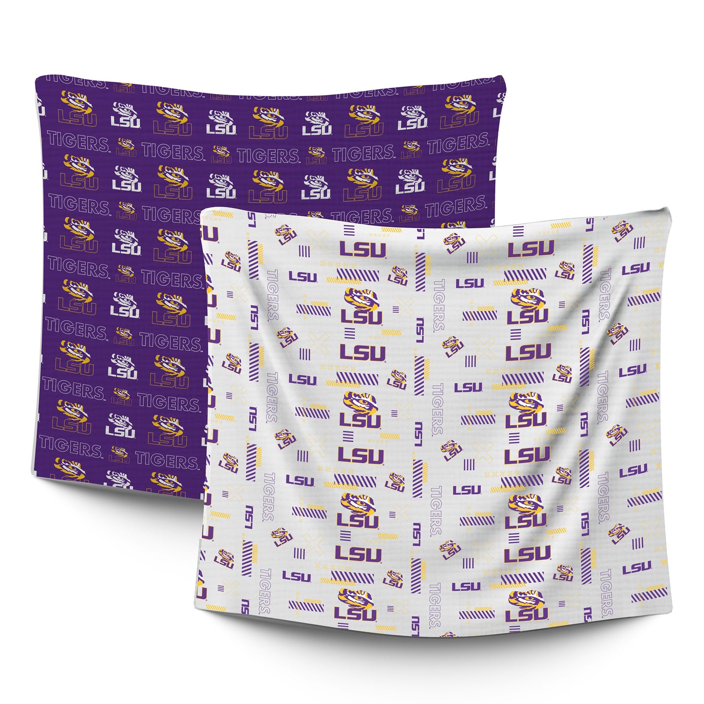 Infant Pegasus LSU Tigers 47" x 47" Home & Away Two-Piece Muslin Blanket Set