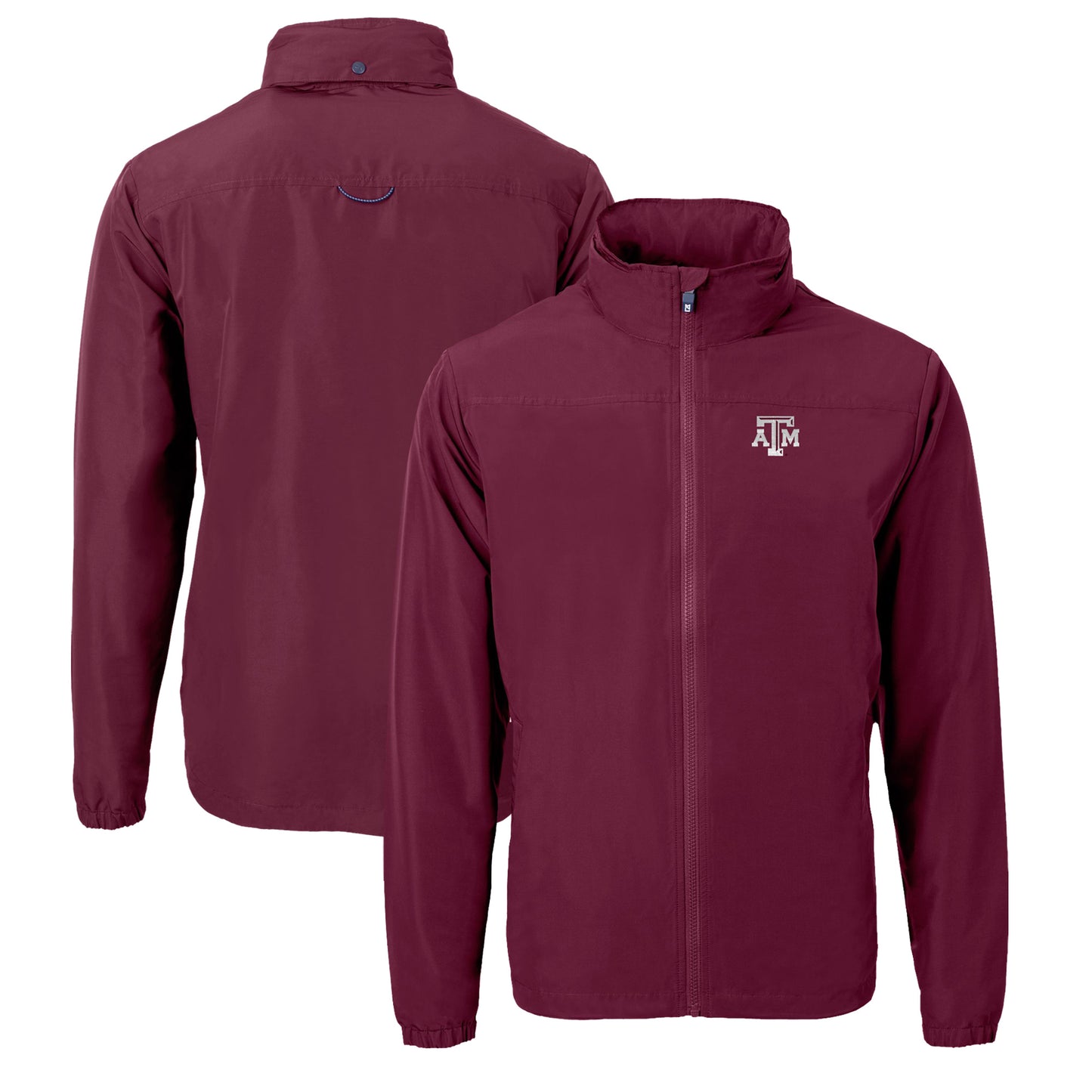 Men's Cutter & Buck Maroon Texas A&M Aggies Charter Eco Recycled Full-Zip Jacket