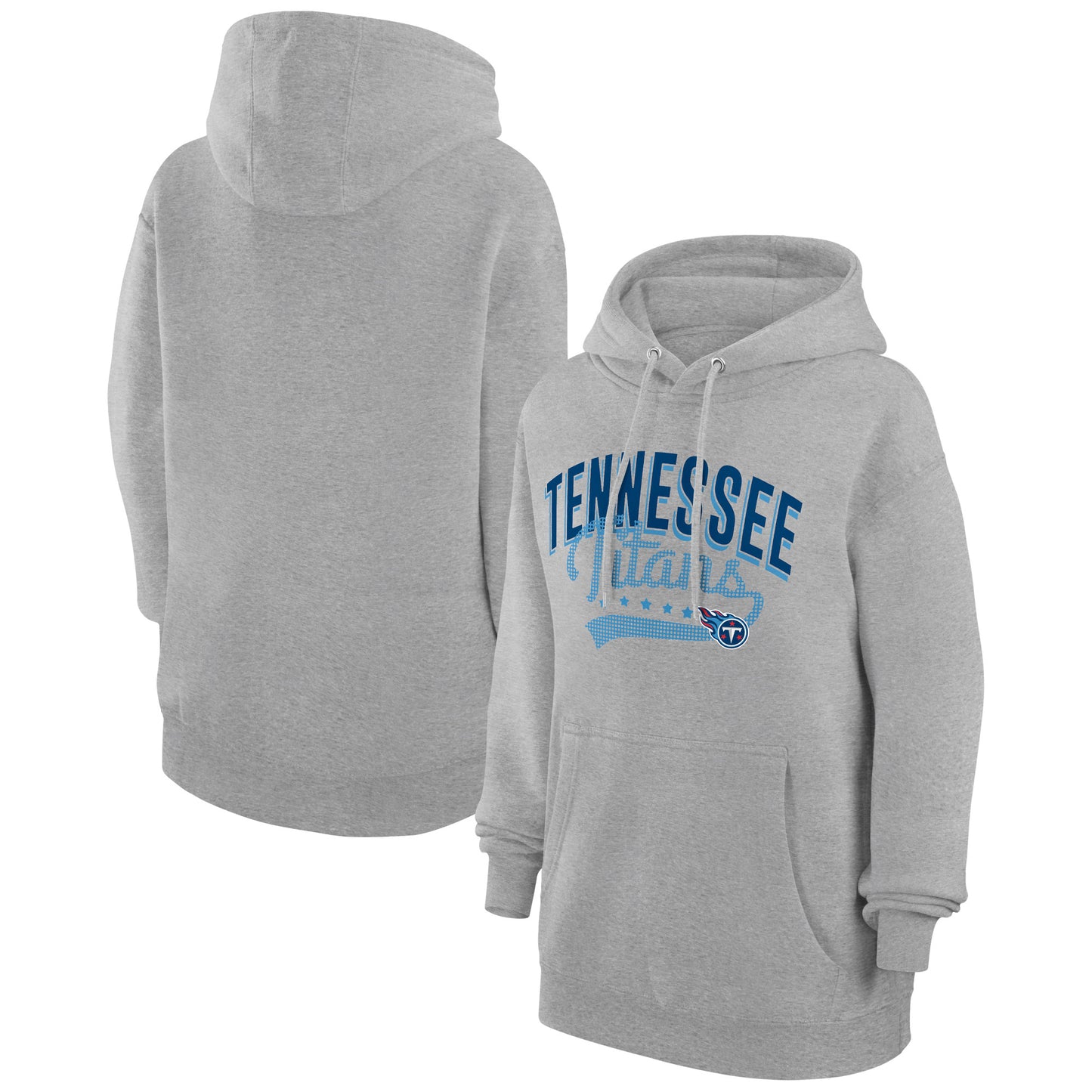 Women's G-III 4Her by Carl Banks Heather Gray Tennessee Titans Filigree Logo Pullover Hoodie