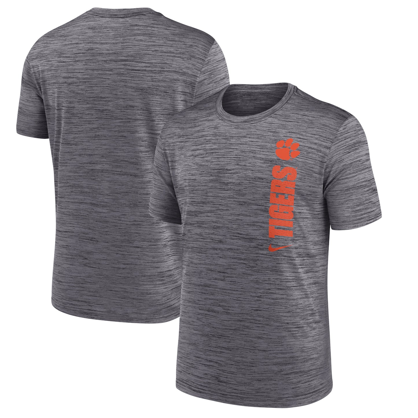 Men's Nike Gray Clemson Tigers 2024 Sideline Velocity Performance T-Shirt