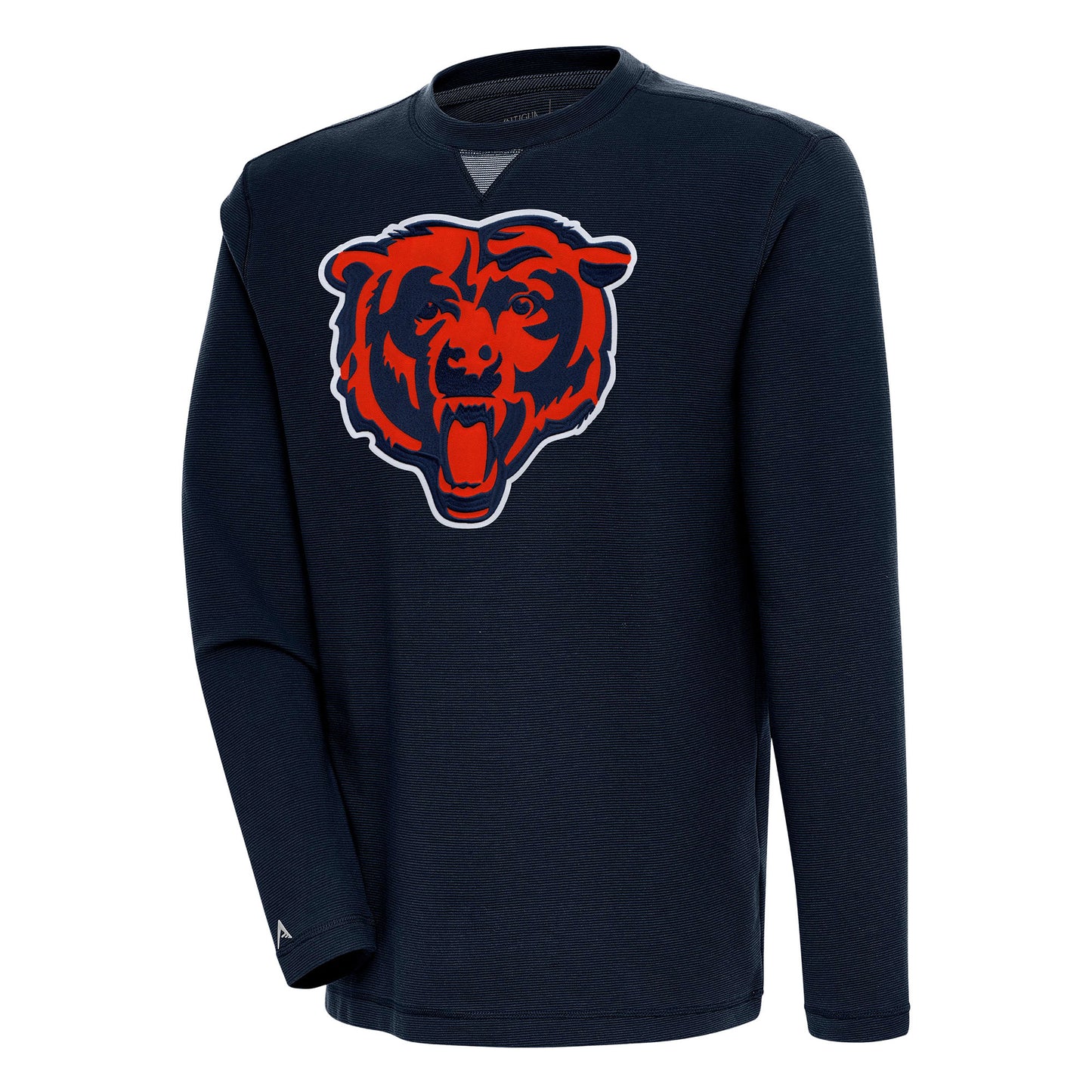 Men's Antigua Navy Chicago Bears Flier Bunker Pullover Sweatshirt