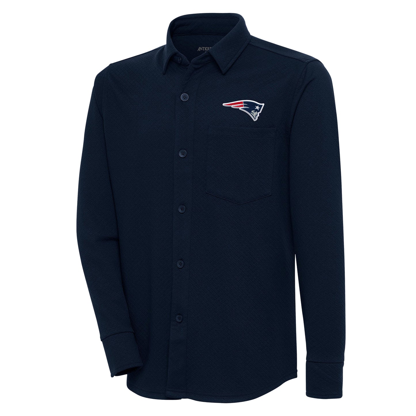 Men's Antigua Navy New England Patriots Streamer Button-Up Shacket