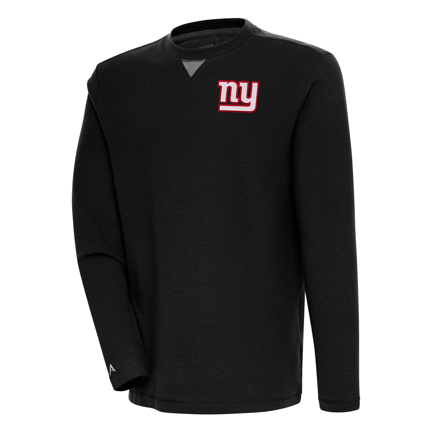 Men's Antigua Black New York Giants Flier Bunker Pullover Sweatshirt