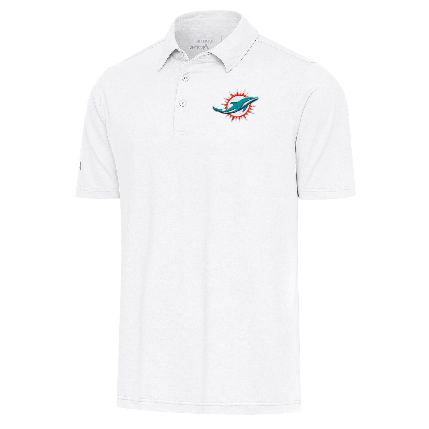 Men's Antigua White Miami Dolphins Par Polo