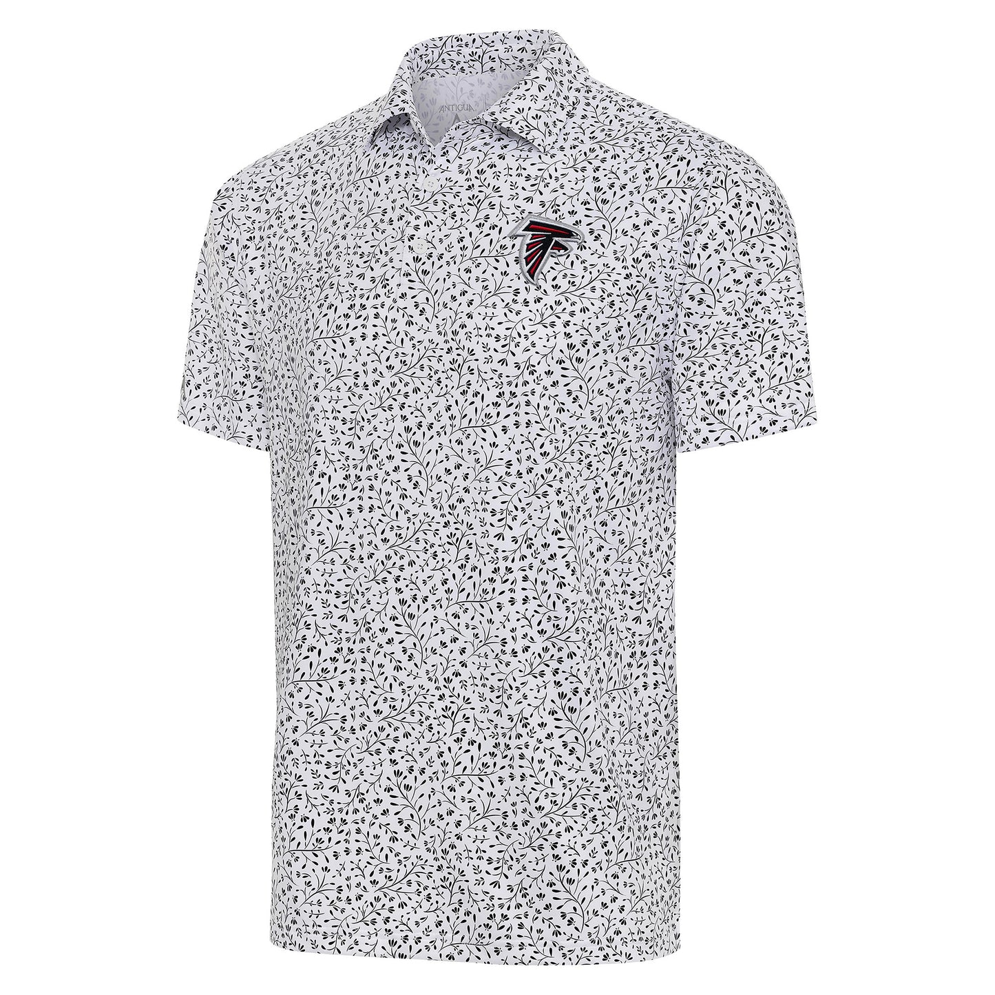 Men's Antigua White/Black Atlanta Falcons Motion Polo