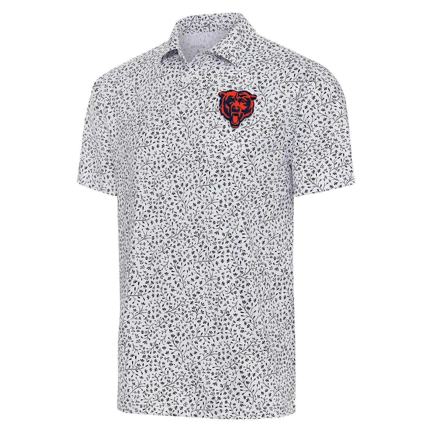 Men's Antigua White/Black Chicago Bears Motion Polo